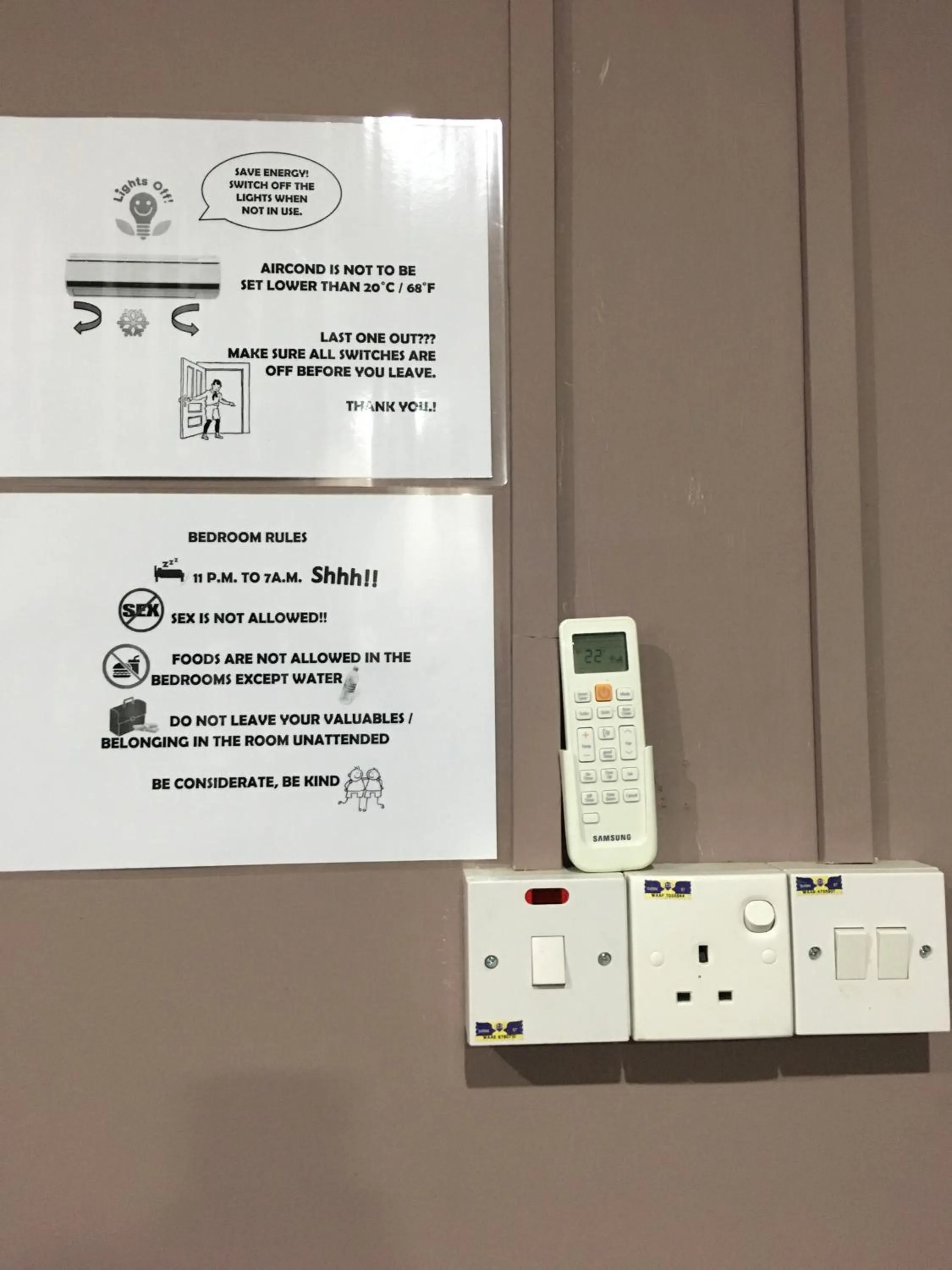 Text overlay in Ranau Backpackers Hostel