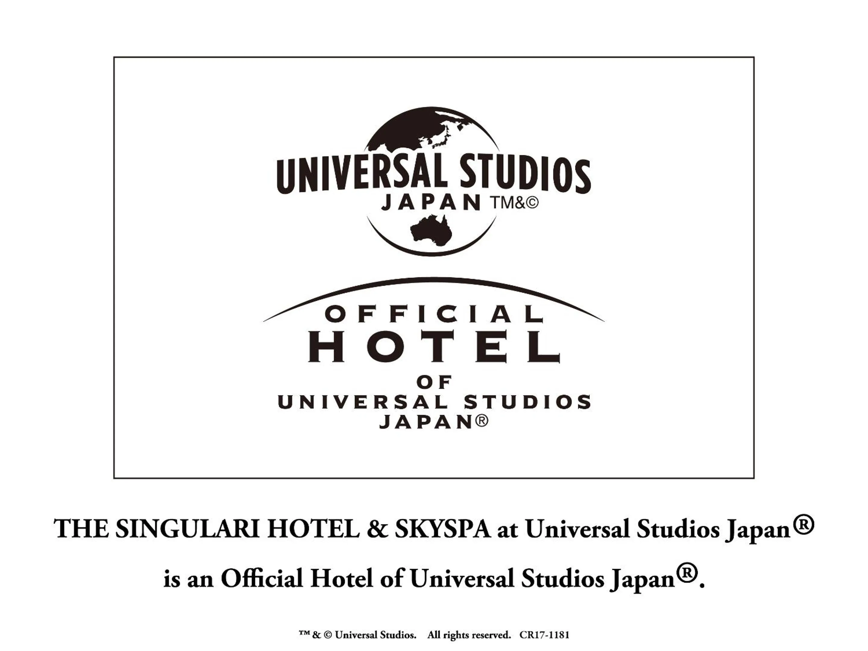 Logo/Certificate/Sign in THE SINGULARI HOTEL & SKYSPA at UNIVERSAL STUDIOS JAPAN