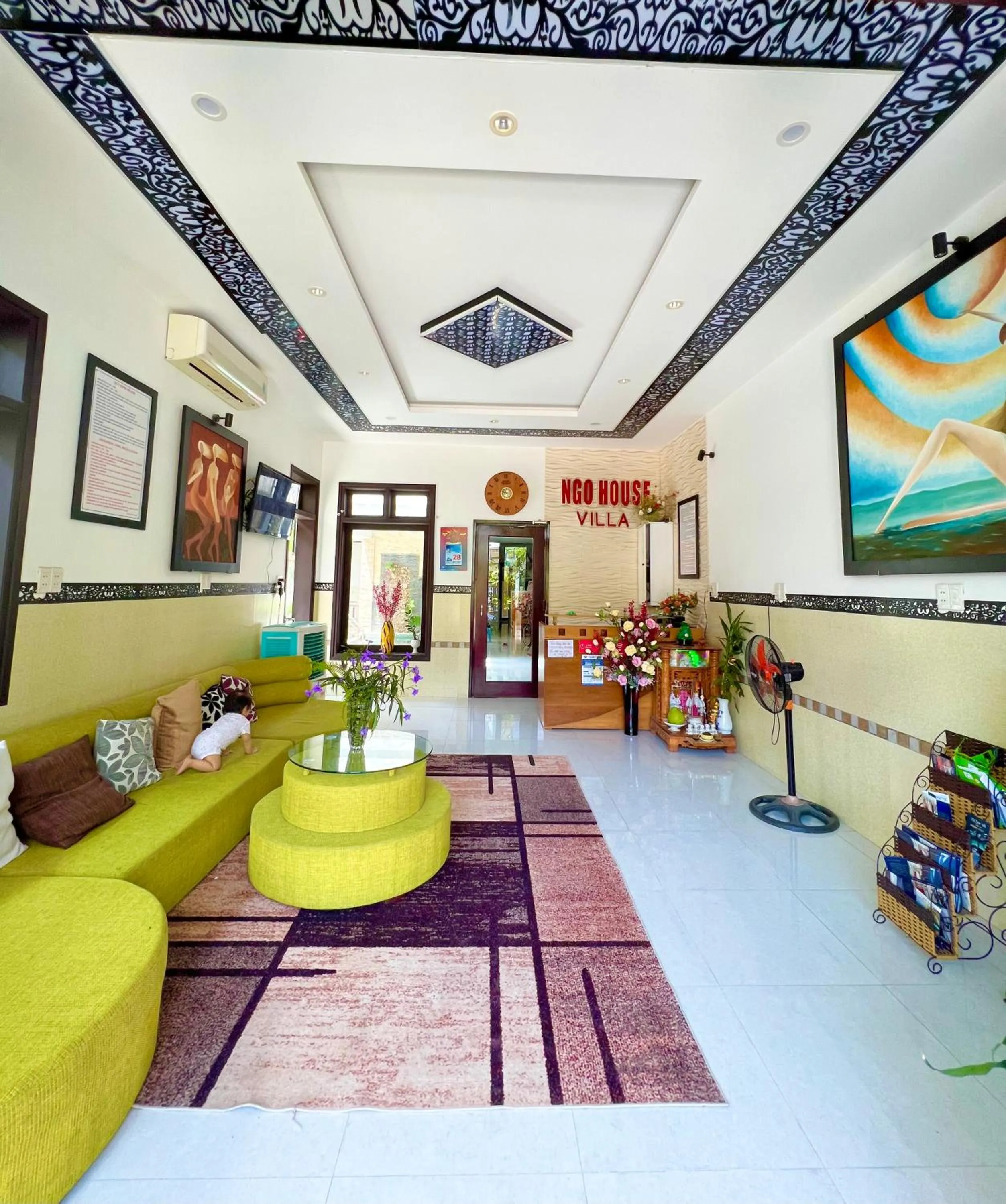 Lobby or reception in Ngo House Villa