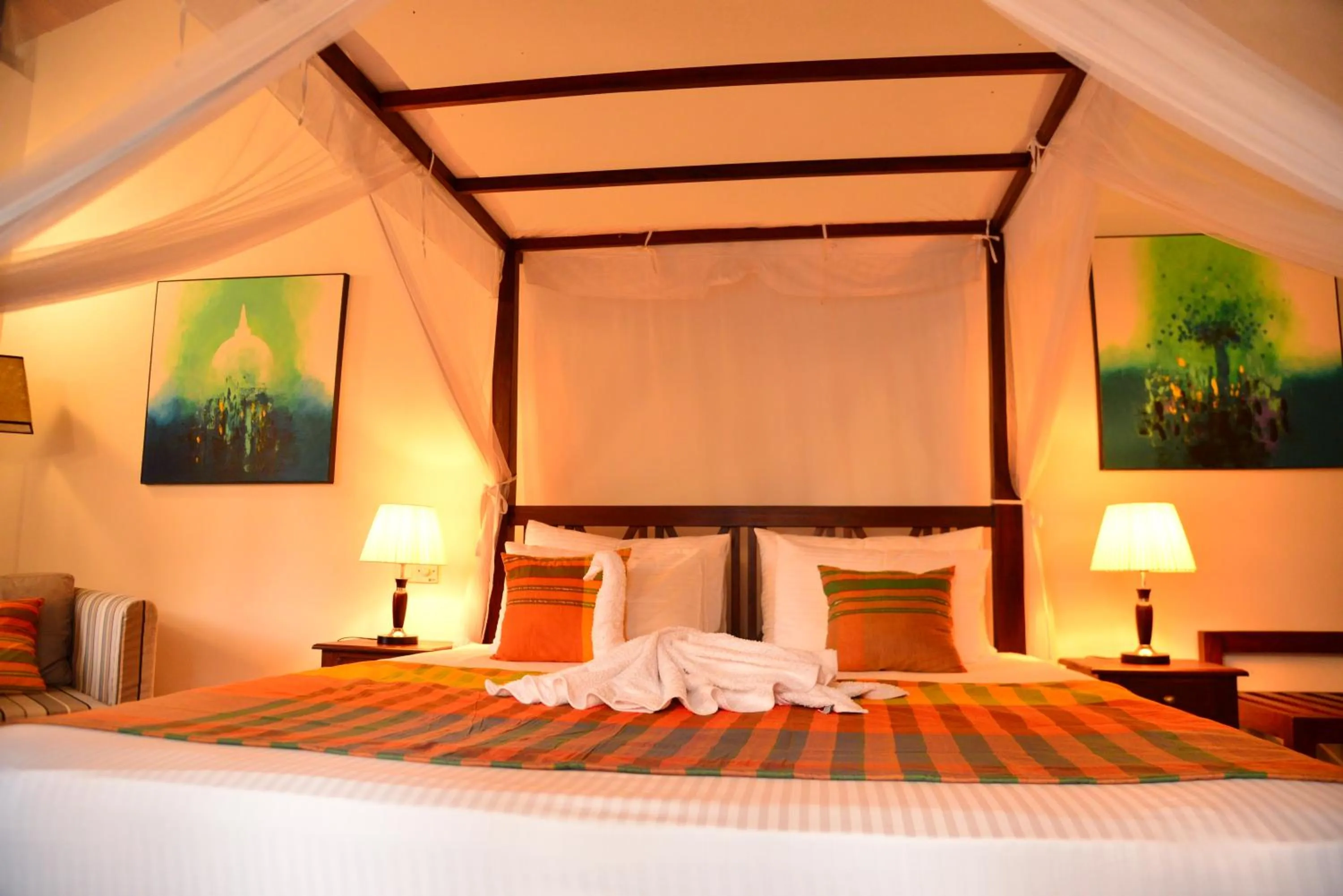 Bed in Boutique Villa Shanthi
