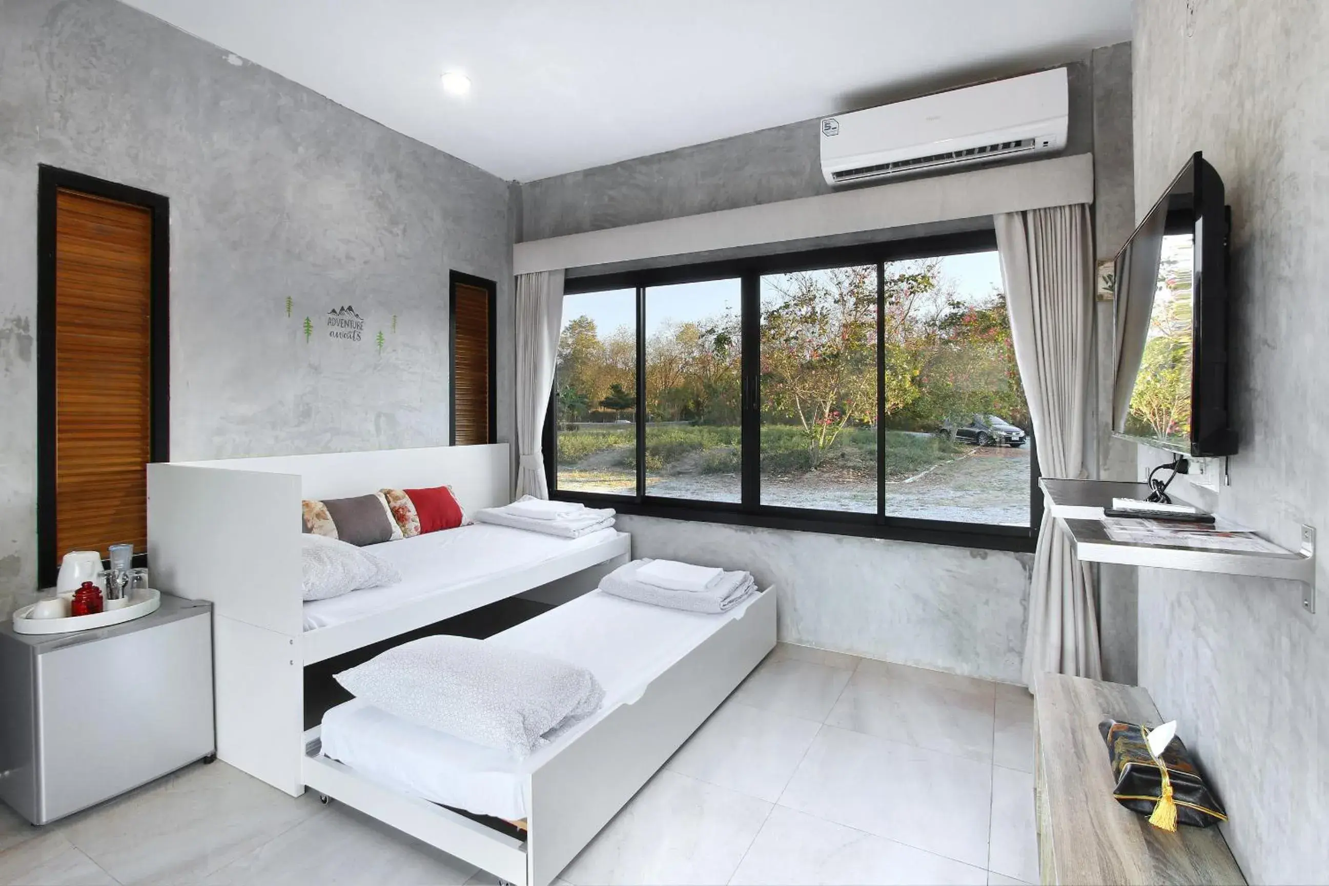 Living room, Bed in White Knot Khao Yai Living room, Bed in White Knot Khao Yai