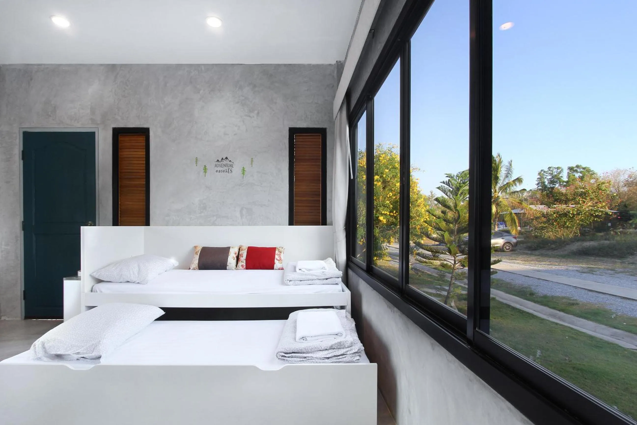 Living room, Bed in White Knot Khao Yai