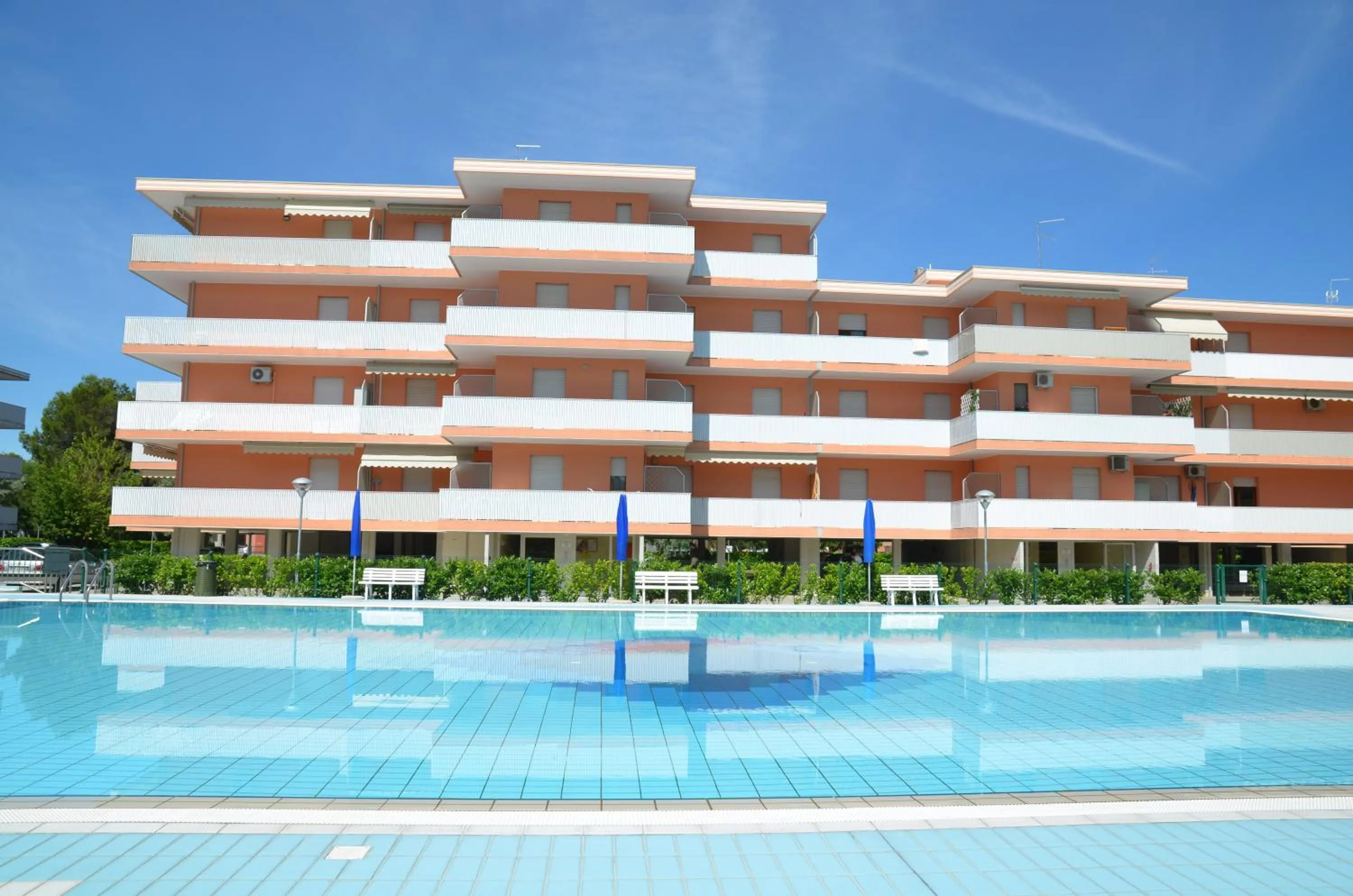 Pool view in Residence Valbella