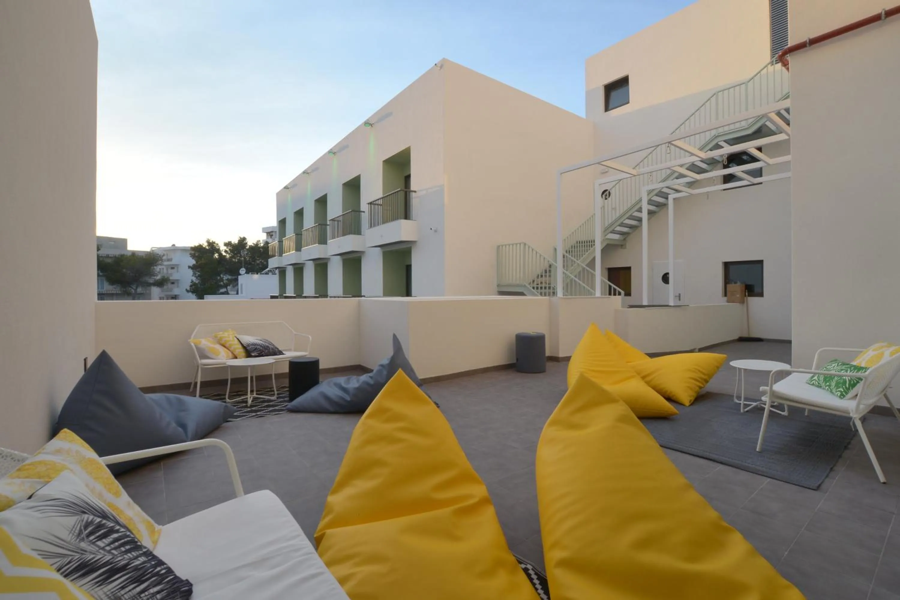 Balcony/Terrace in AMISTAT Island Hostel Ibiza - ALBERGUE JUVENIL