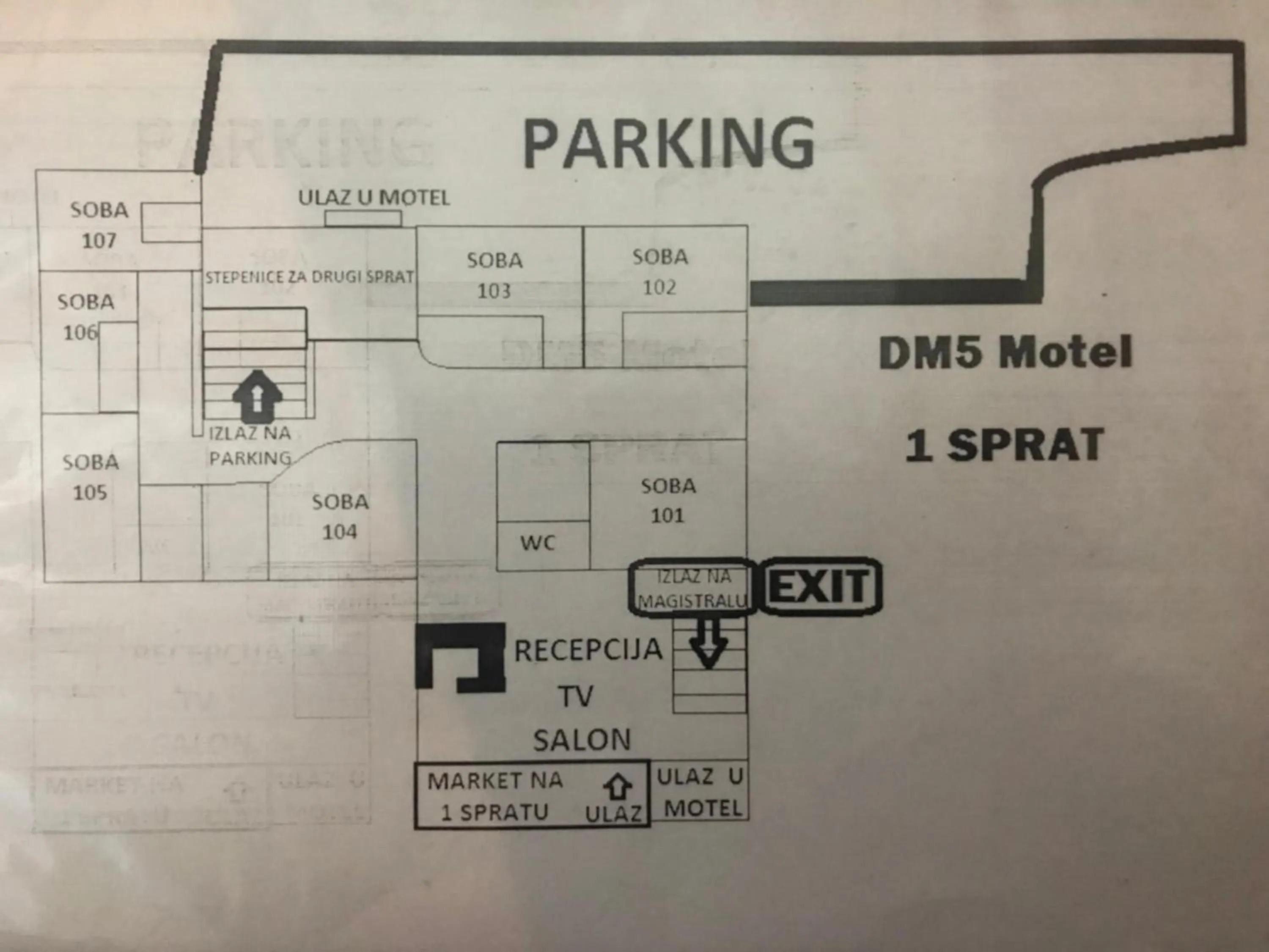 Floor plan in Prenociste&Restoran DM