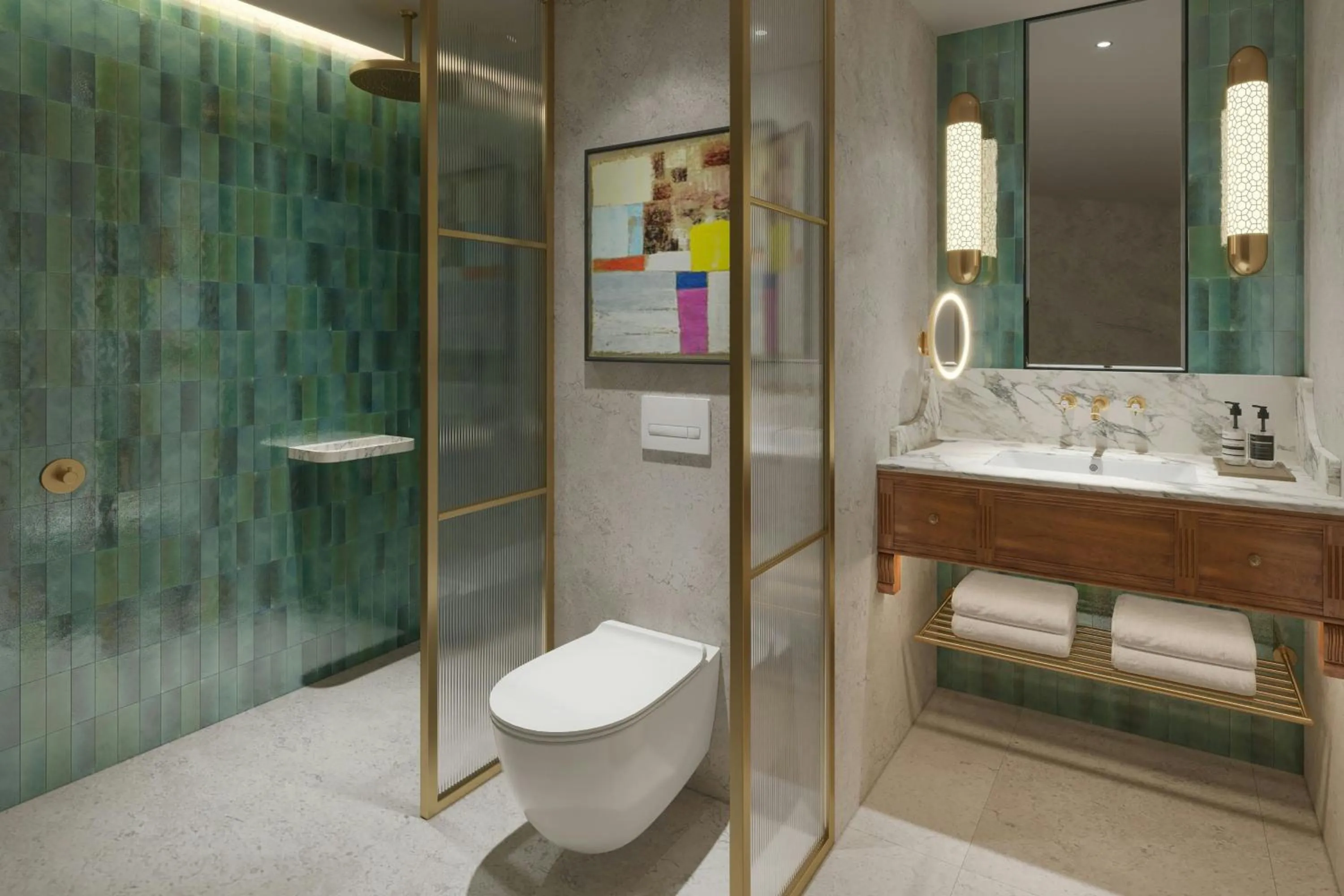Bathroom in Hyde & Seek, London Hyde Park, a Tribute Portfolio Hotel