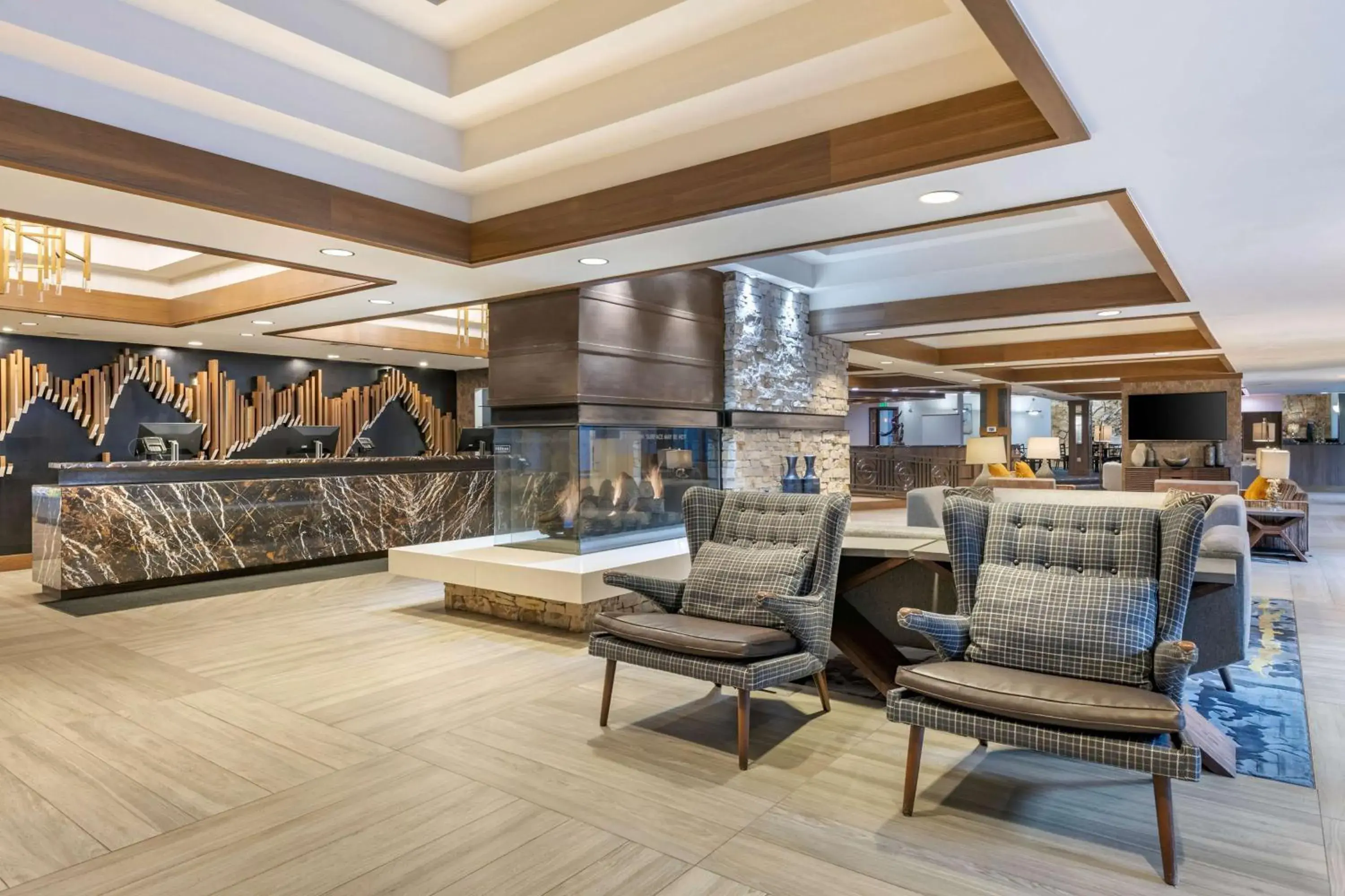 Lobby or reception in Hilton Vacation Club Tahoe Seasons Lake Tahoe Lobby or reception in Hilton Vacation Club Tahoe Seasons Lake Tahoe