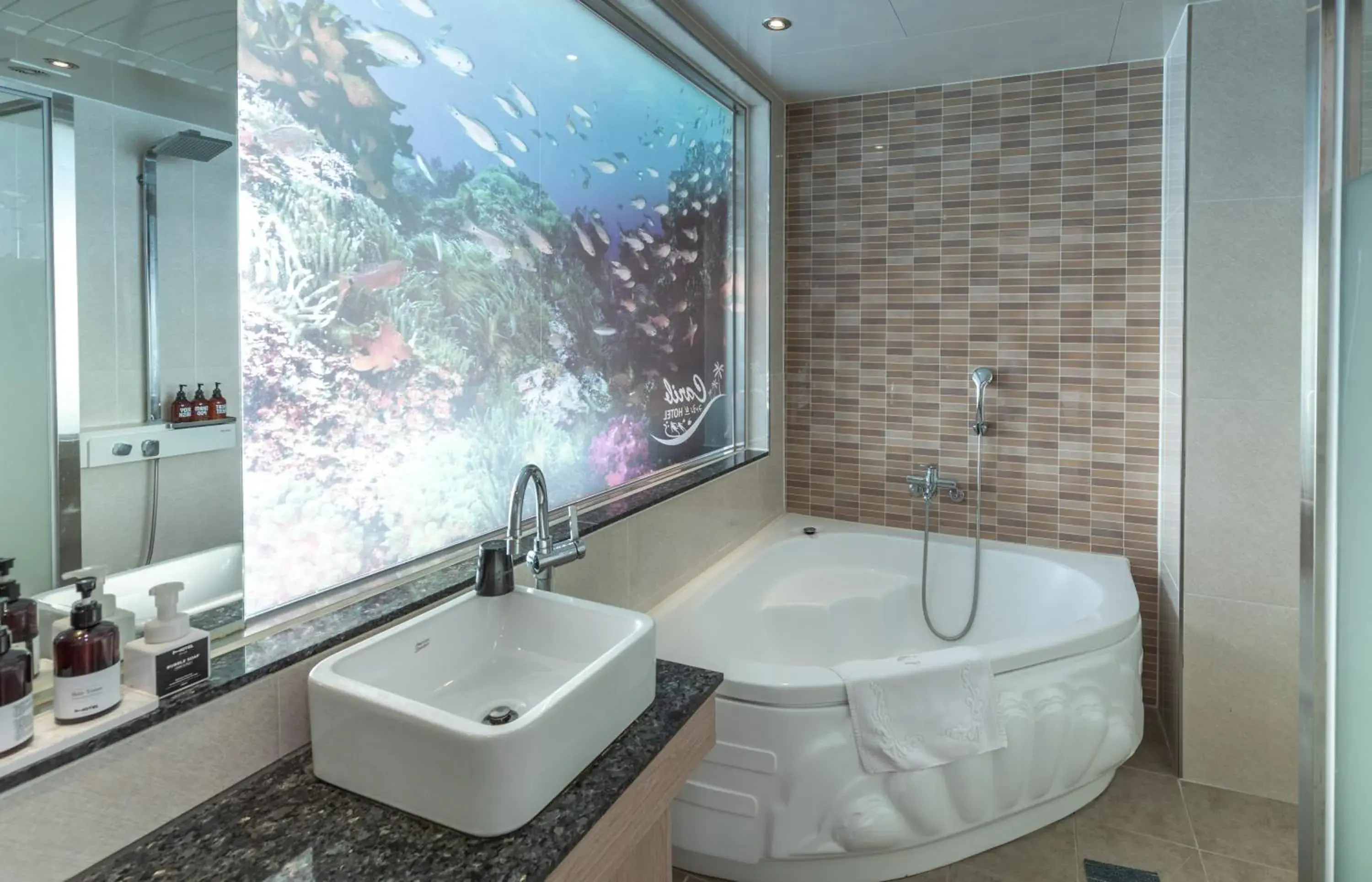 Bathroom in SongJeong Olla Hotel Bathroom in SongJeong Olla Hotel