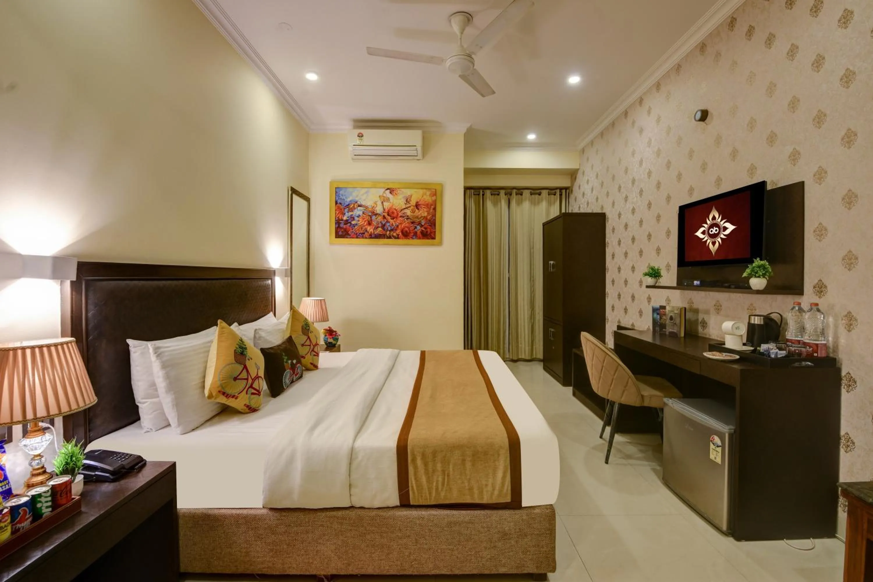 Photo of the whole room, Bed in Anand Bhawan