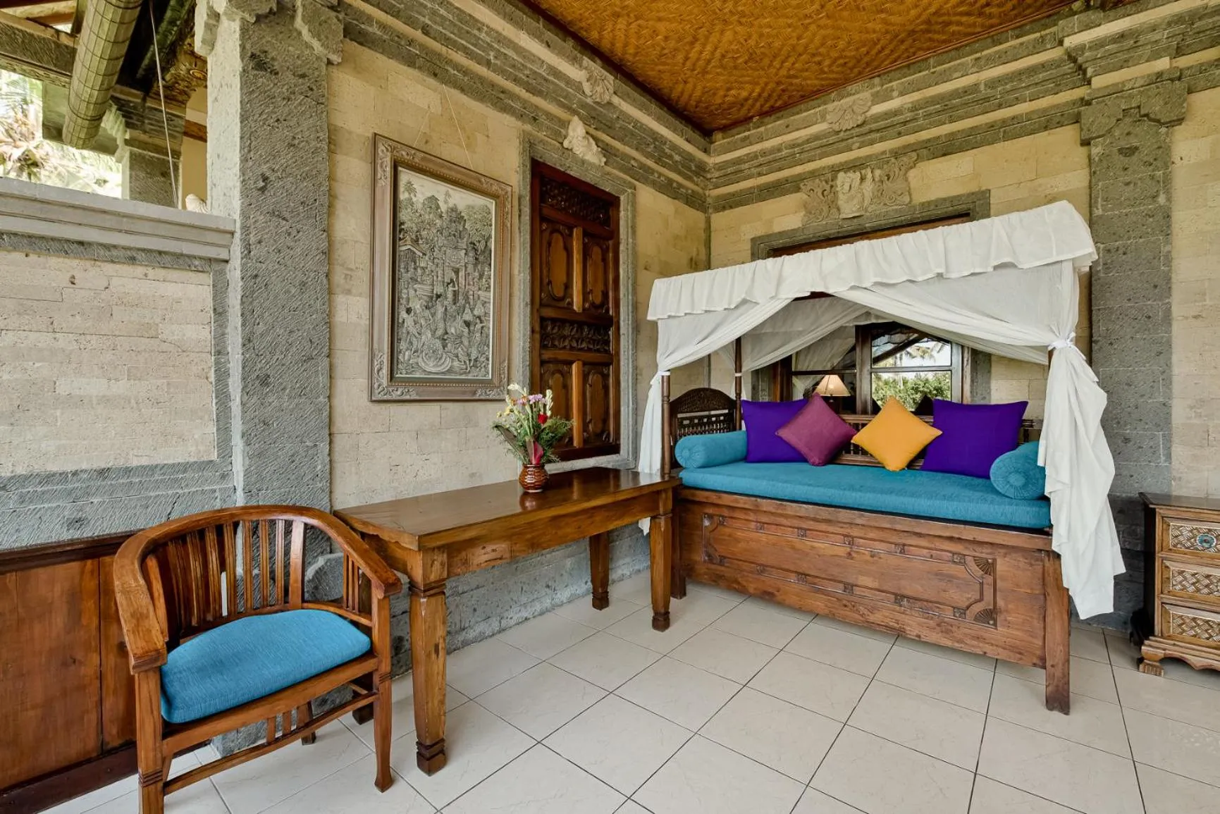 Balcony/Terrace, Bed in Alam Shanti Ubud