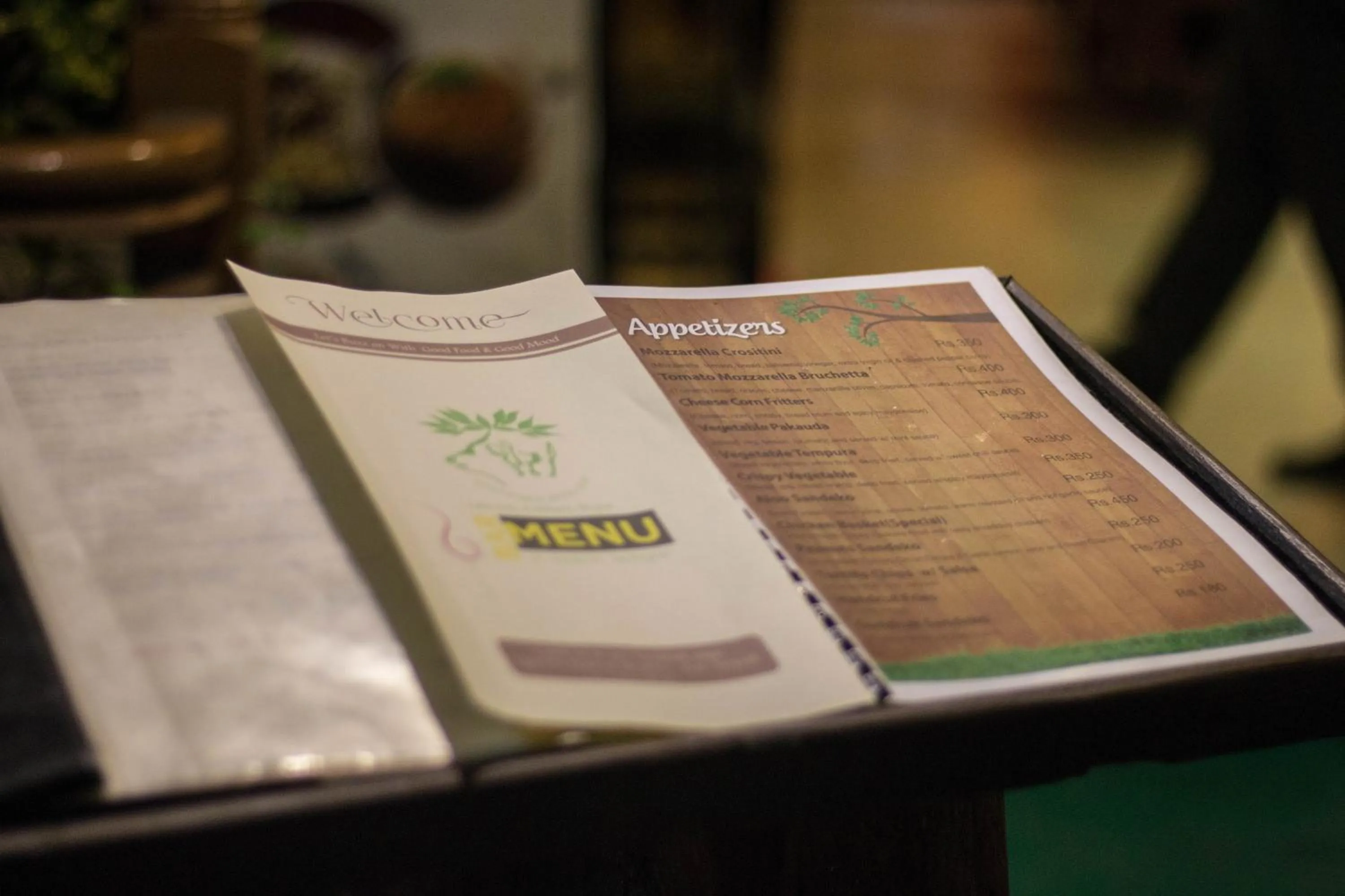 Text overlay in Hotel Raniban Arcade