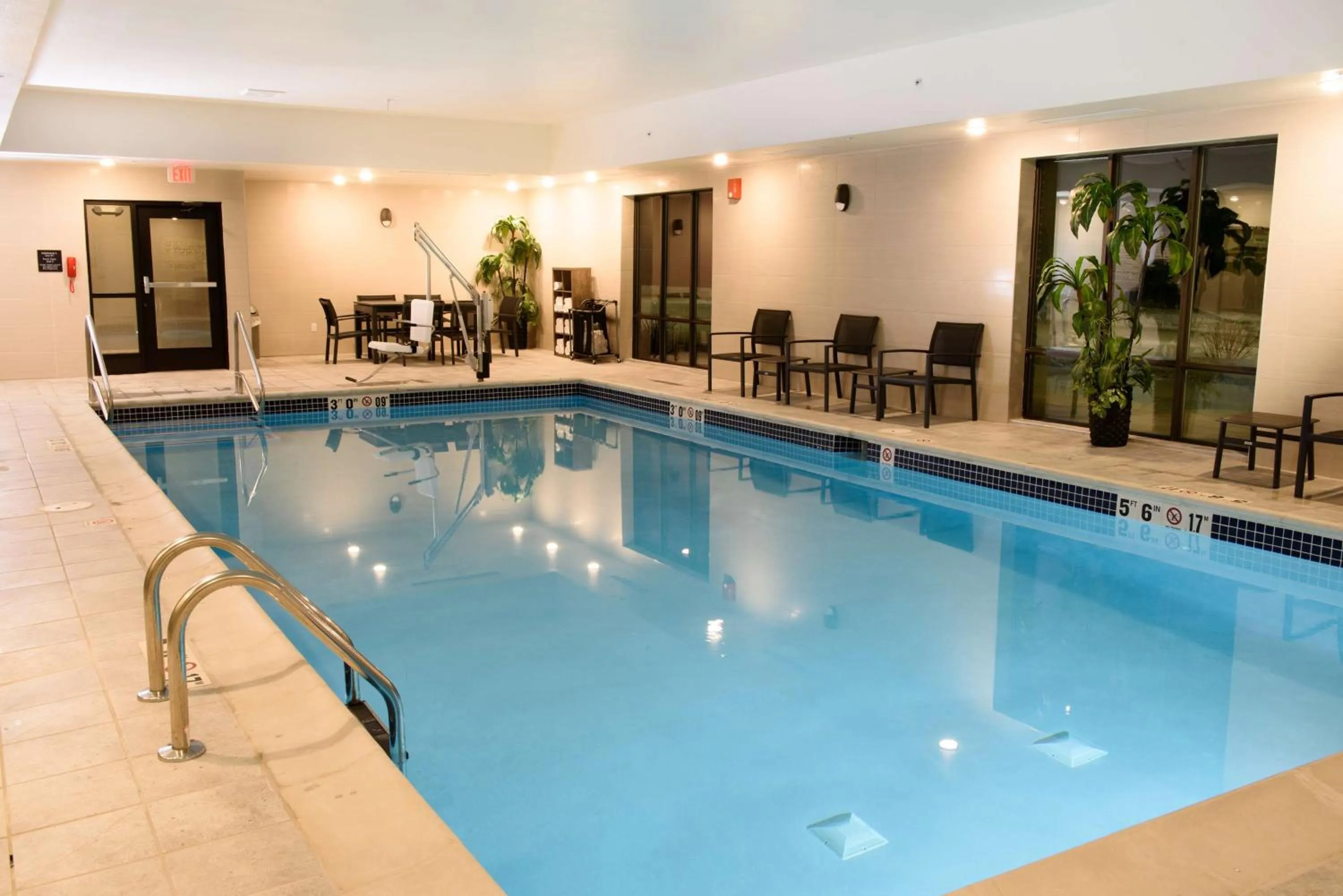 Pool view in Hampton Inn & Suites Bay City