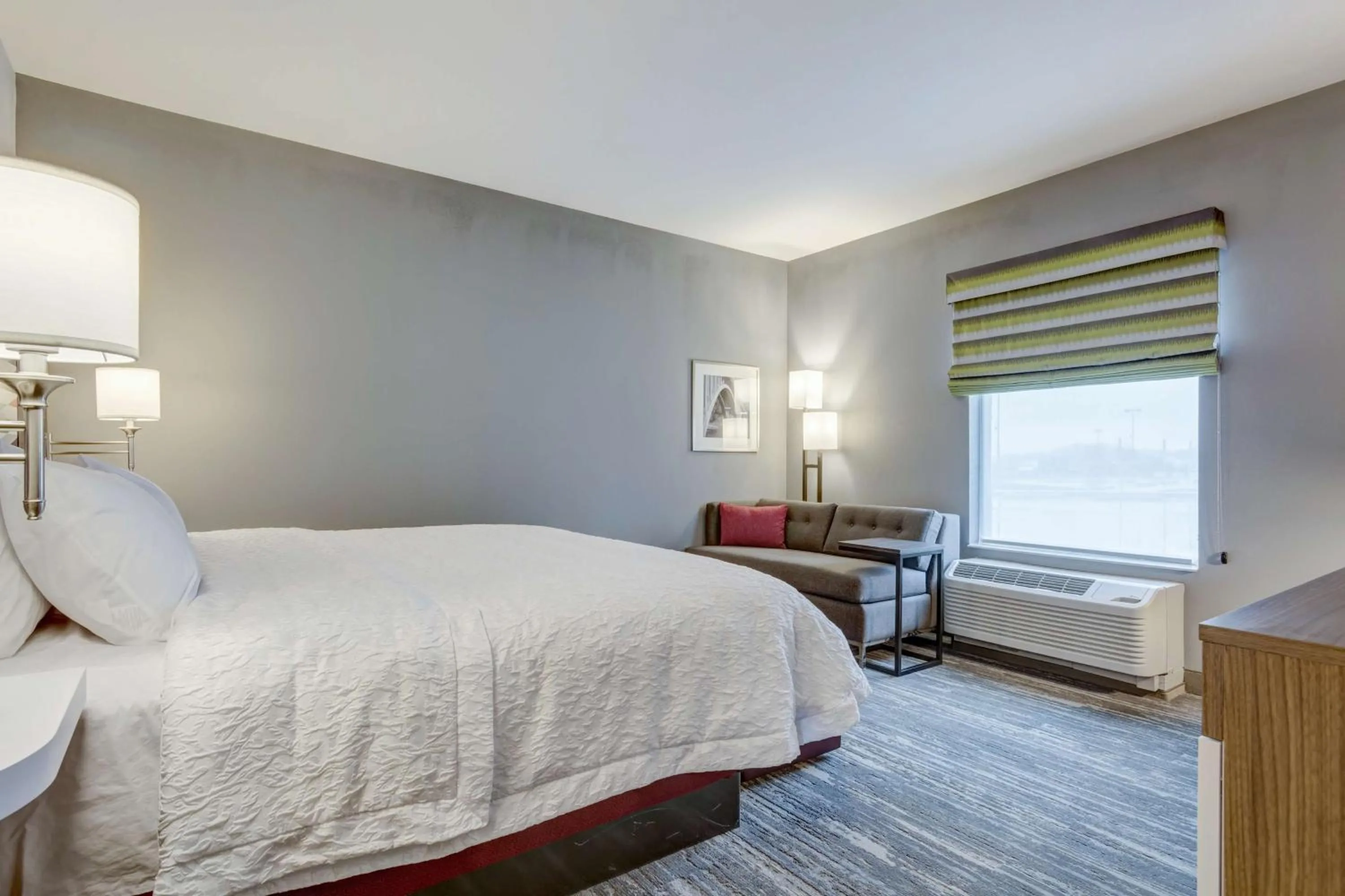 Bed in Hampton Inn-St. Louis Wentzville, MO