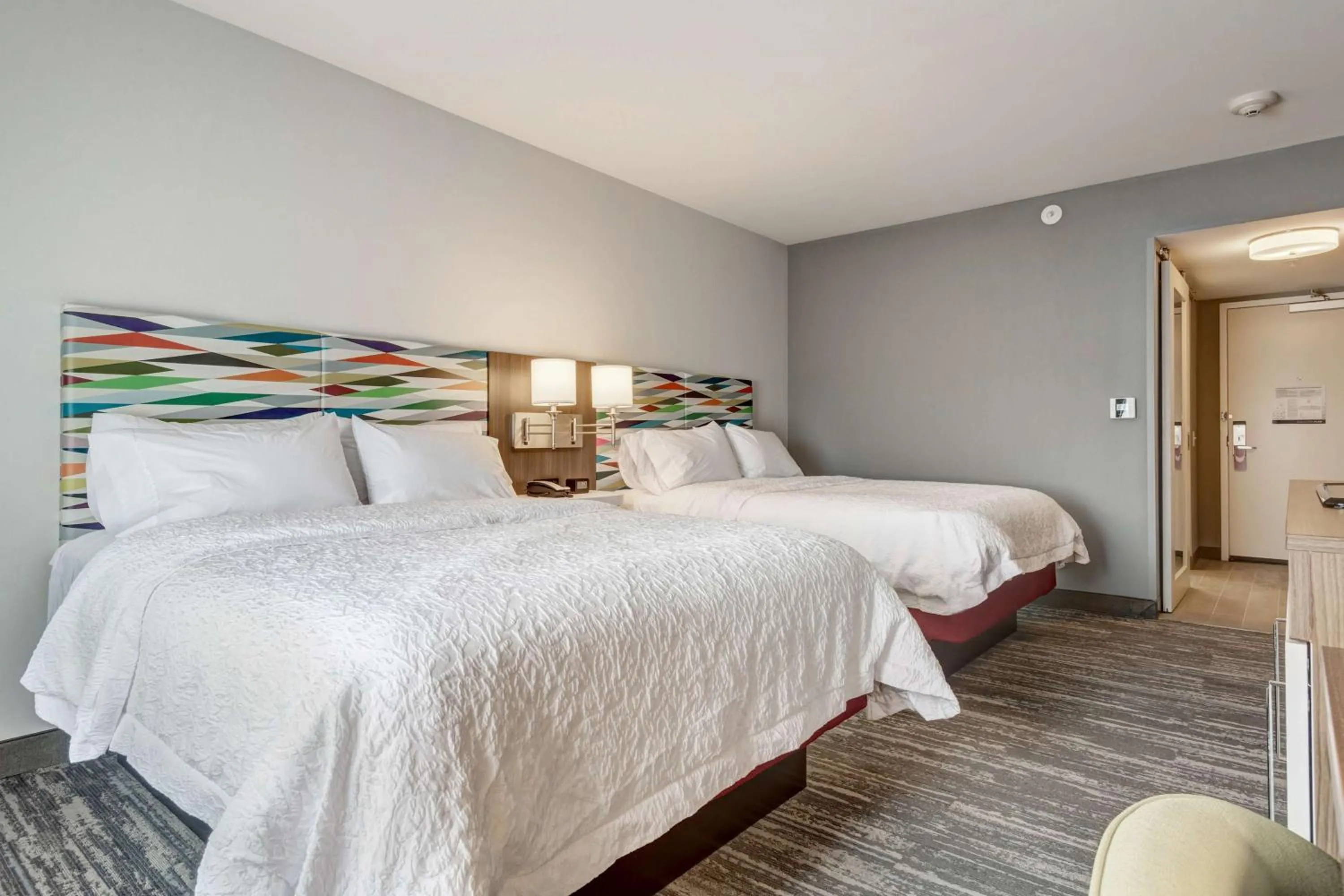 Bed in Hampton Inn-St. Louis Wentzville, MO