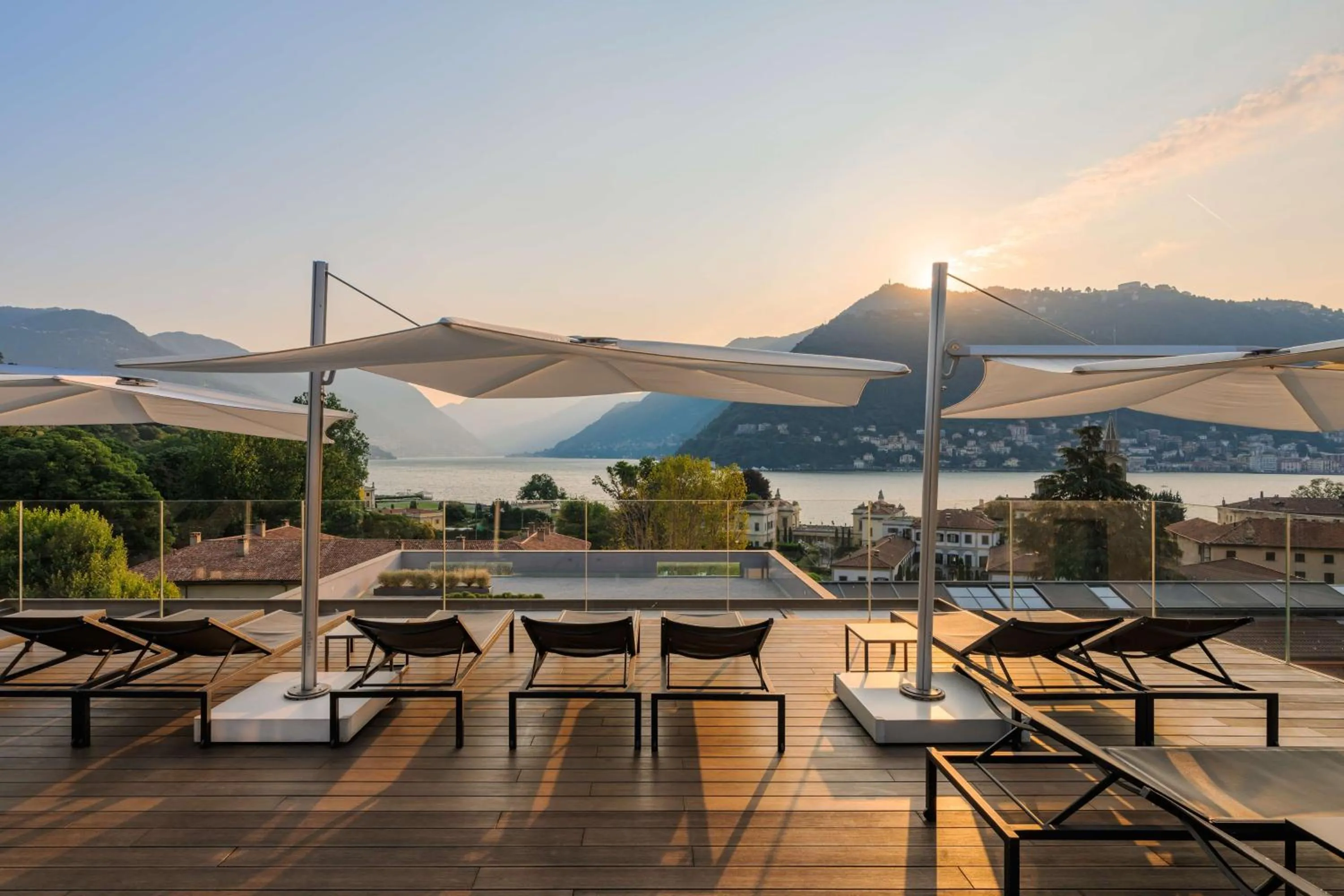 Pool view in Hilton Lake Como