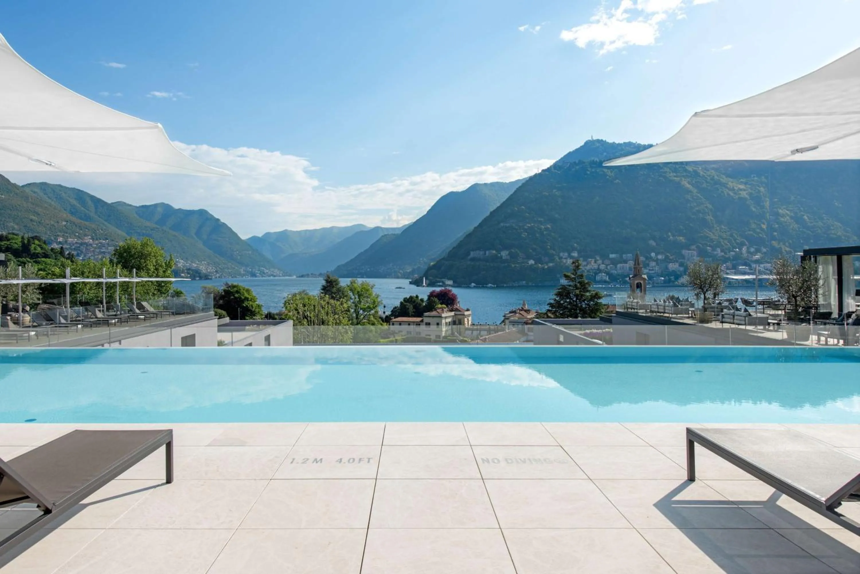 Pool view in Hilton Lake Como