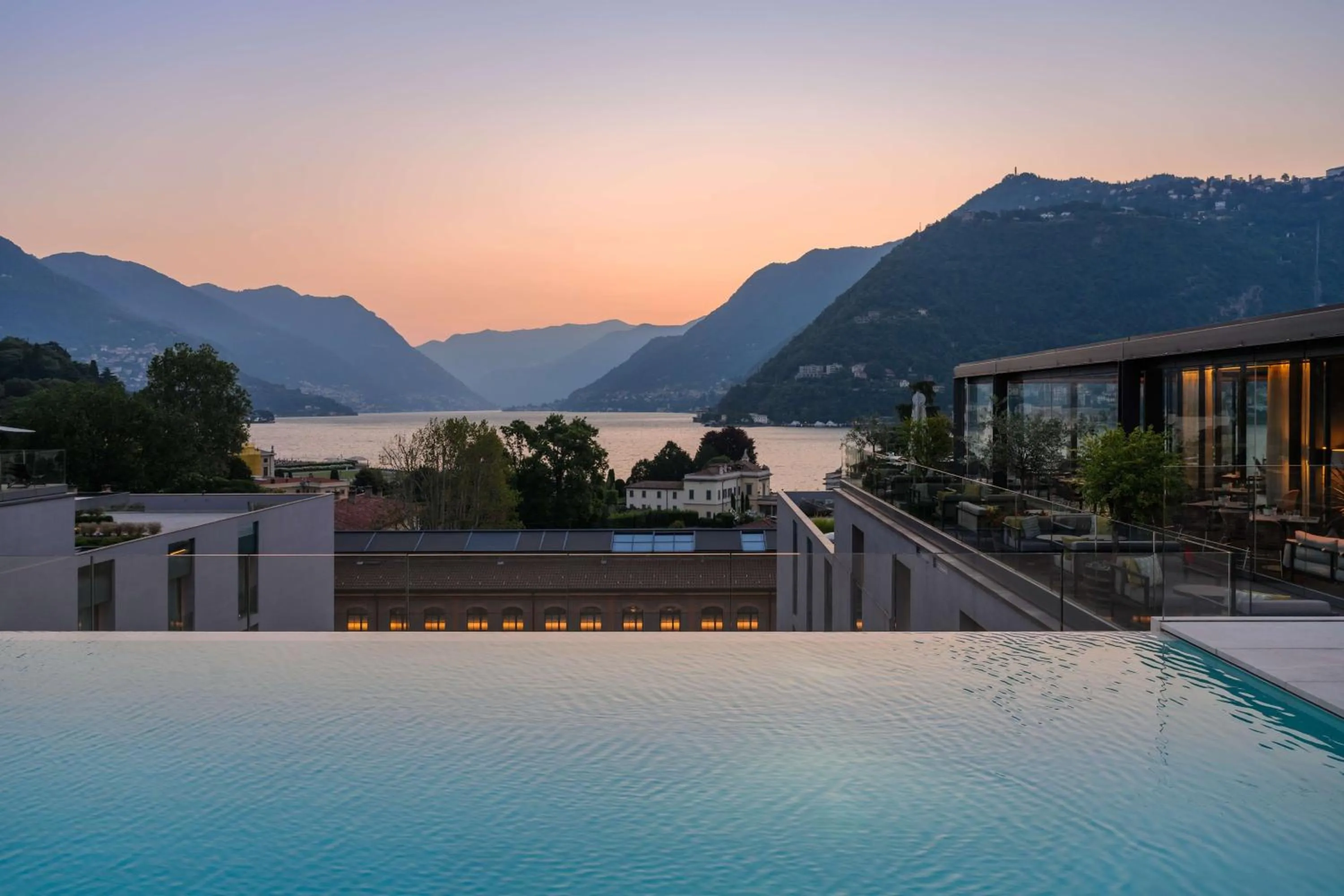 Pool view in Hilton Lake Como