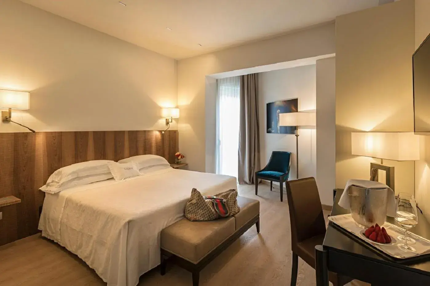 Superior Double Room with Partial Lake View and Small Balcony in Hotel Laurin Superior Double Room with Partial Lake View and Small Balcony in Hotel Laurin