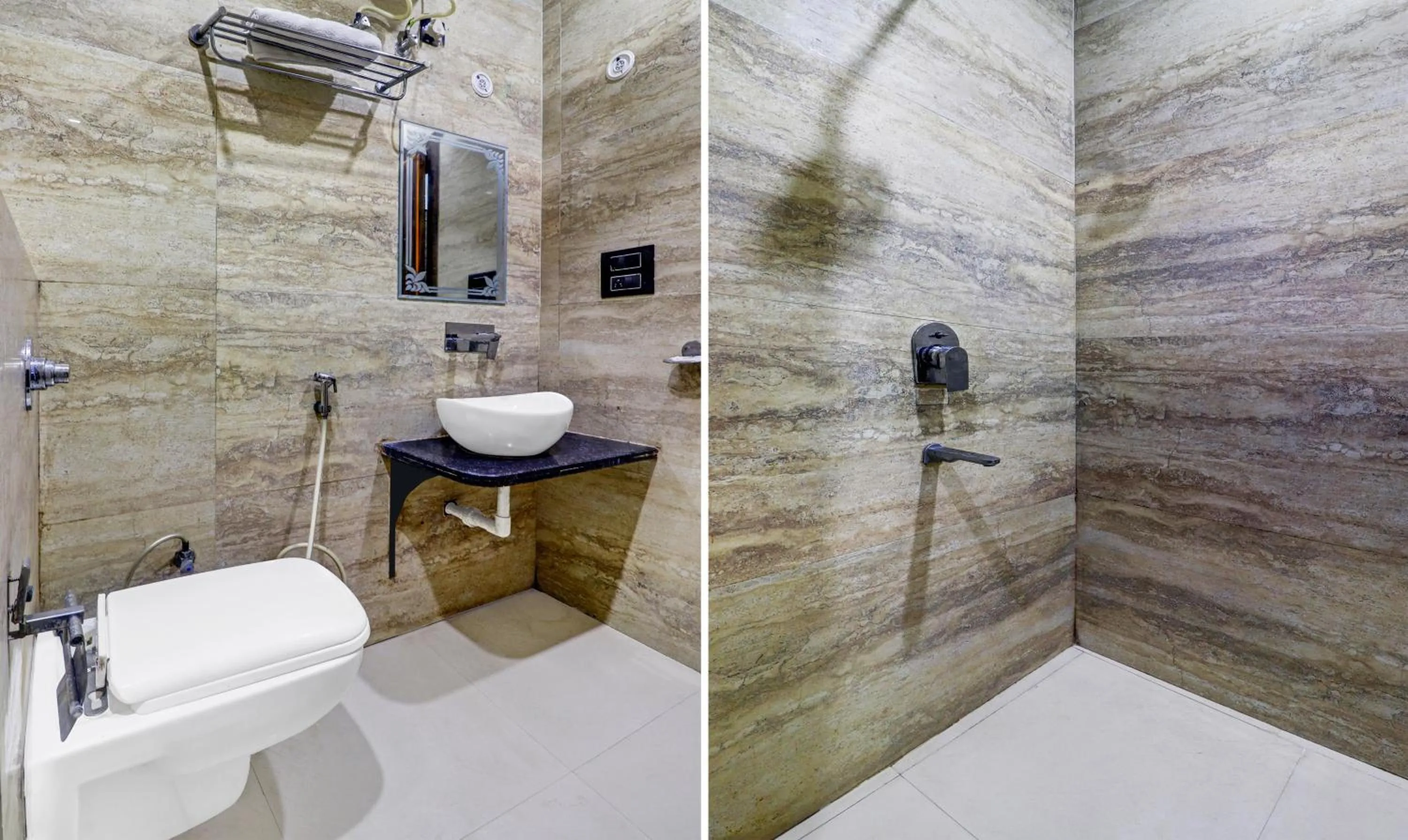 Bathroom in Itsy Hotels Anjali Mahal, 500 Mtrs From Mathura Railway Station