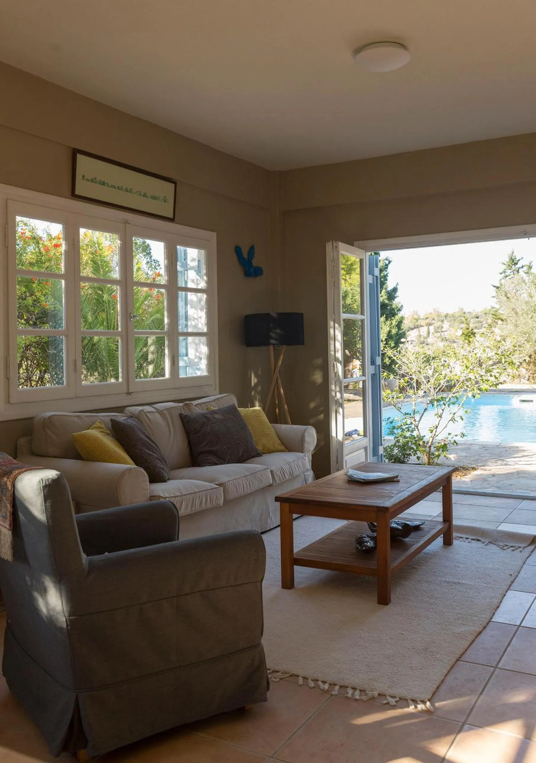 Living room in Sea View Pool Villa with Independent Guest house