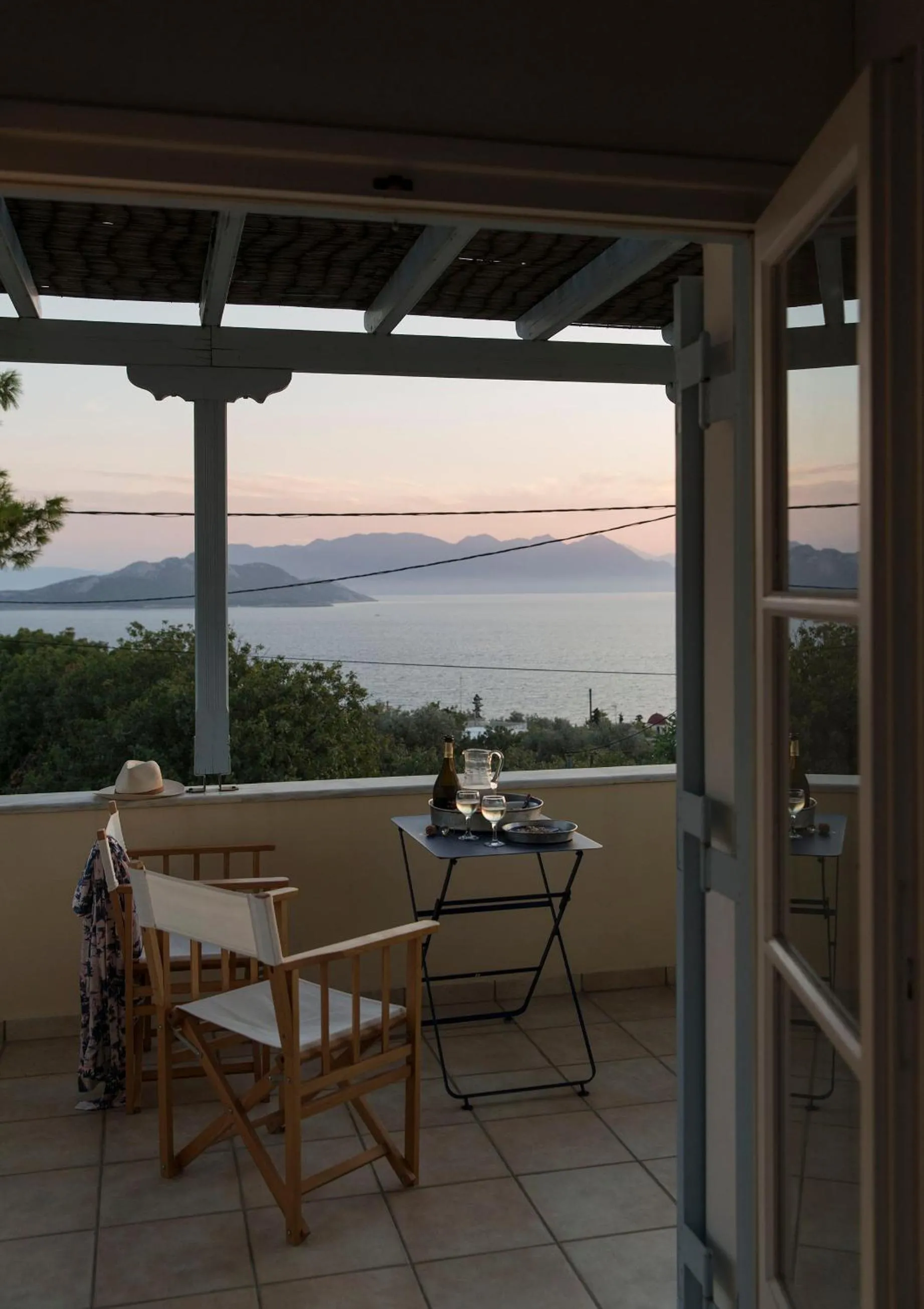 Balcony/Terrace in Sea View Pool Villa with Independent Guest house