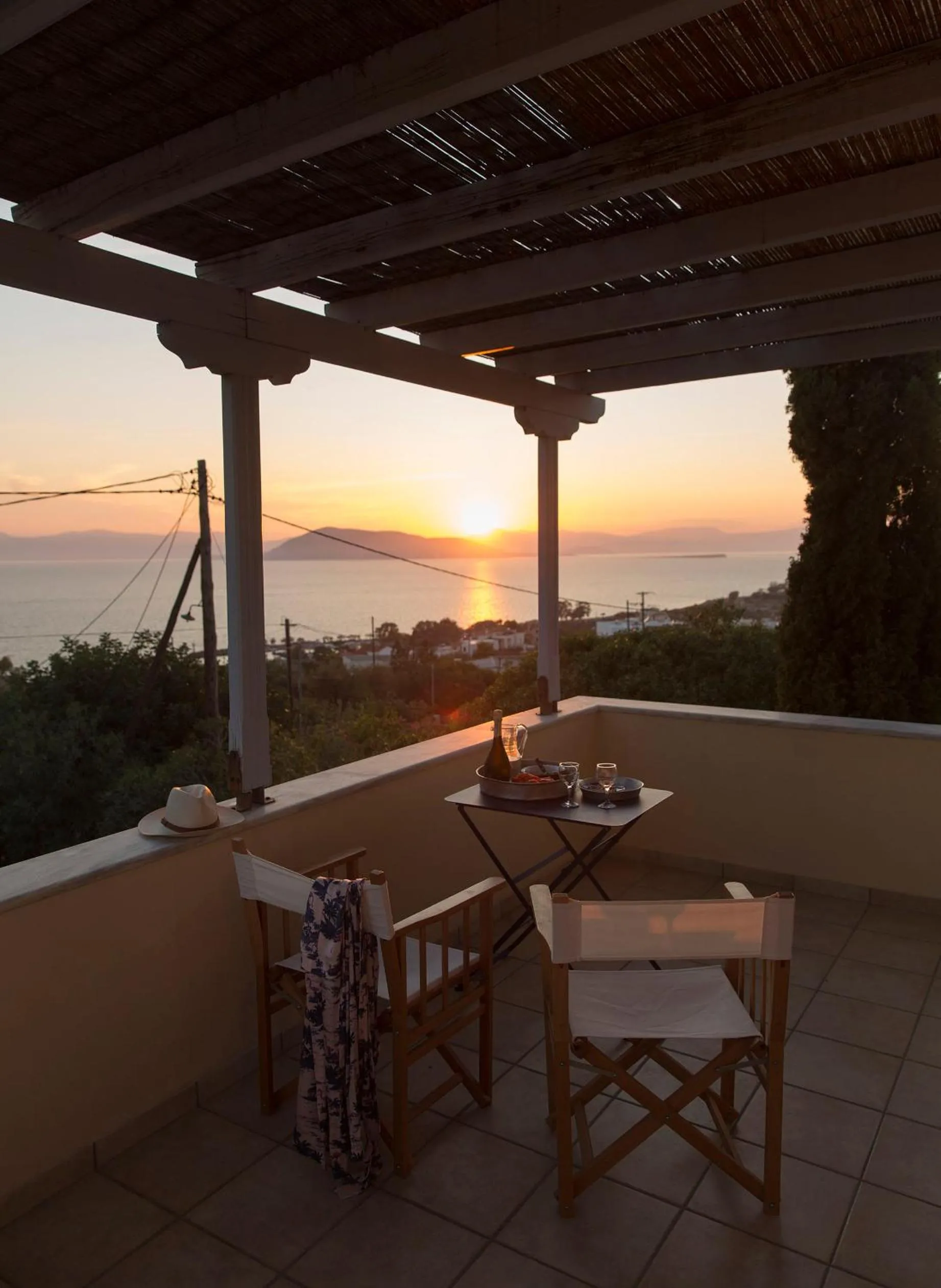 Balcony/Terrace in Sea View Pool Villa with Independent Guest house