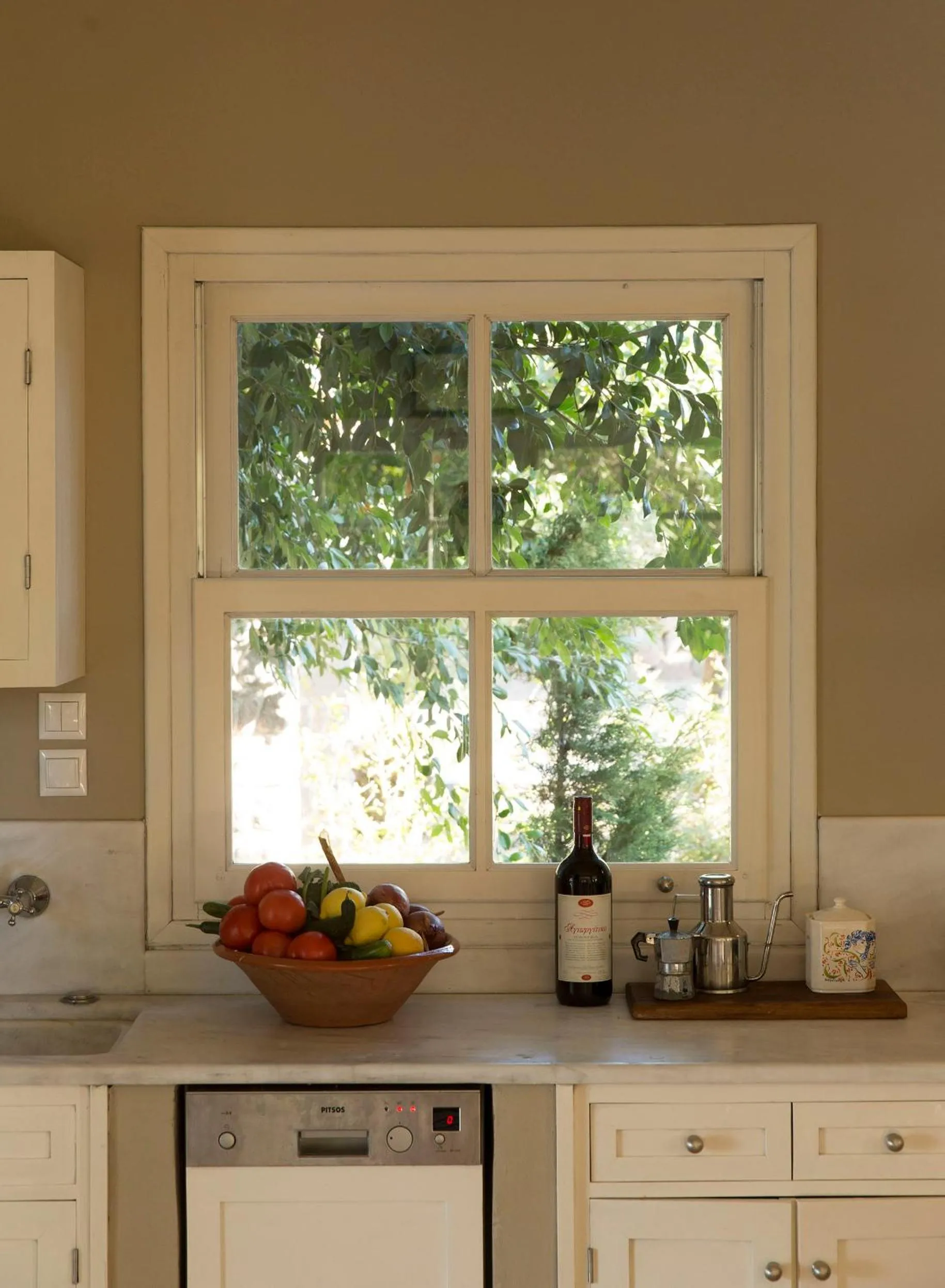 Kitchen or kitchenette in Sea View Pool Villa with Independent Guest house