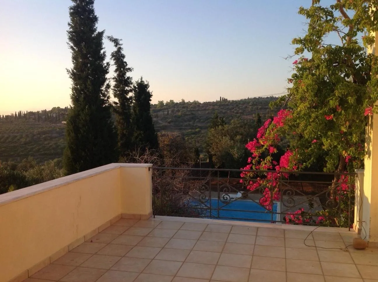 Balcony/Terrace in Sea View Pool Villa with Independent Guest house