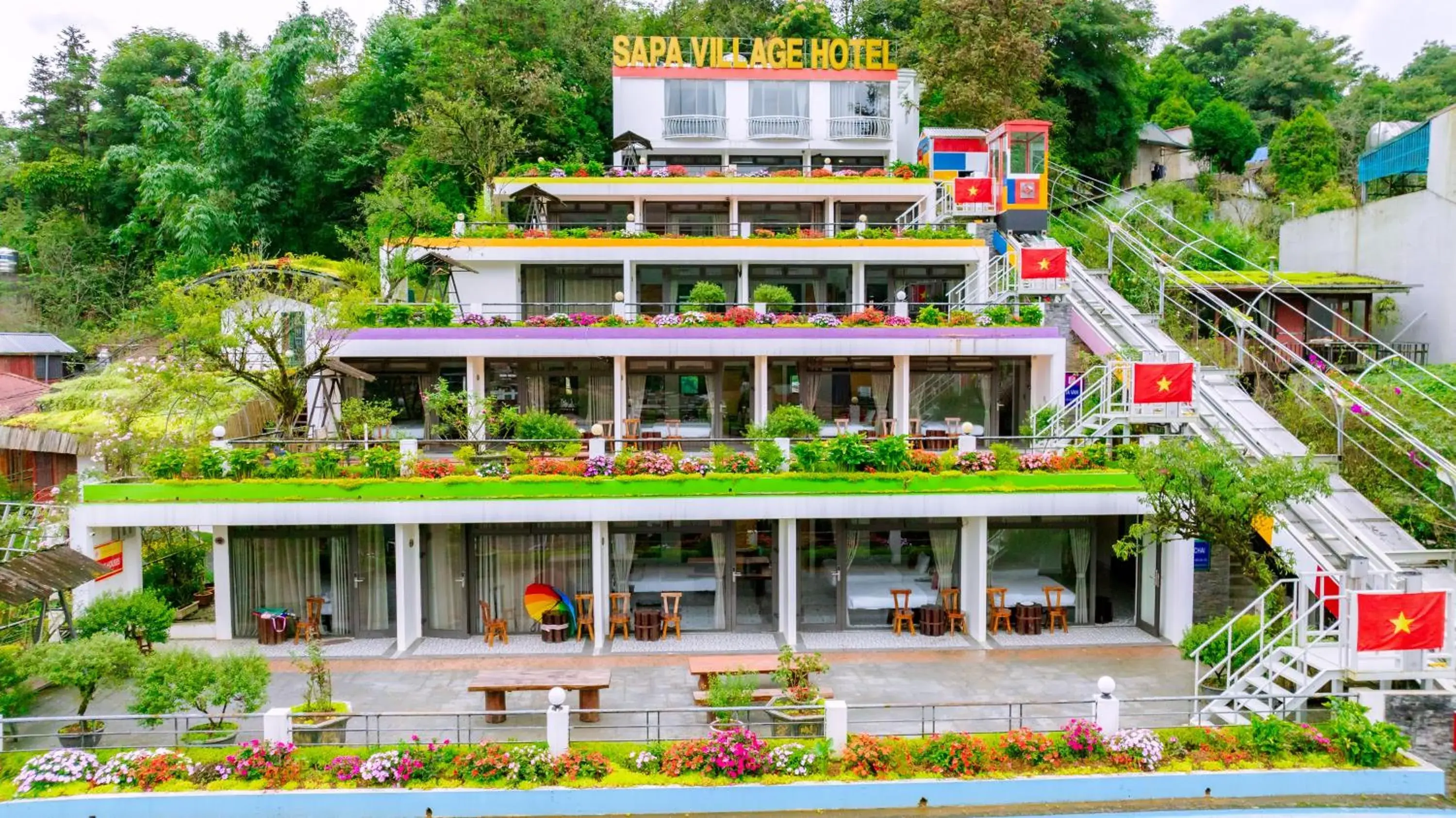 Deluxe Triple Panoramic City View with Terrace in Sapa Village Hotel Deluxe Triple Panoramic City View with Terrace in Sapa Village Hotel