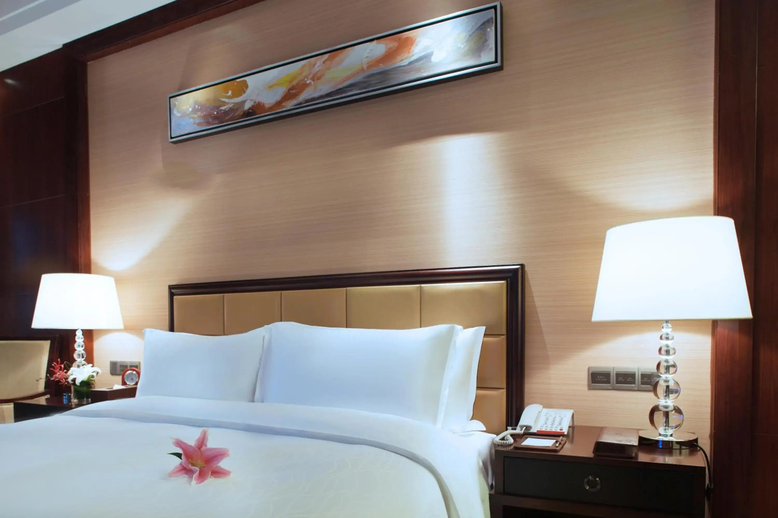Decorative detail, Bed in C&D Hotel,Putian Decorative detail, Bed in C&D Hotel,Putian