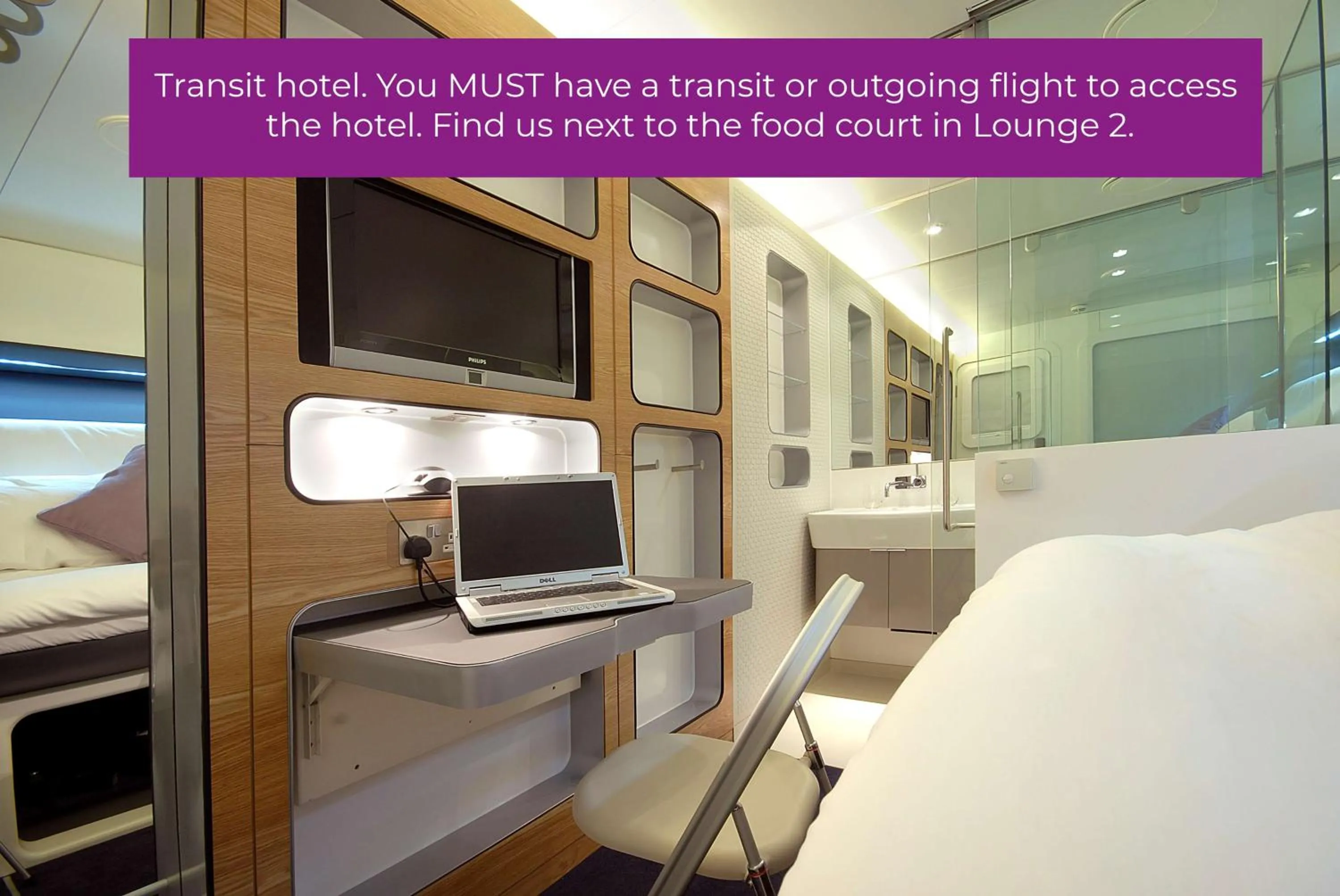 Photo of the whole room, Bed in YOTELAIR Amsterdam Schiphol Transit Hotel