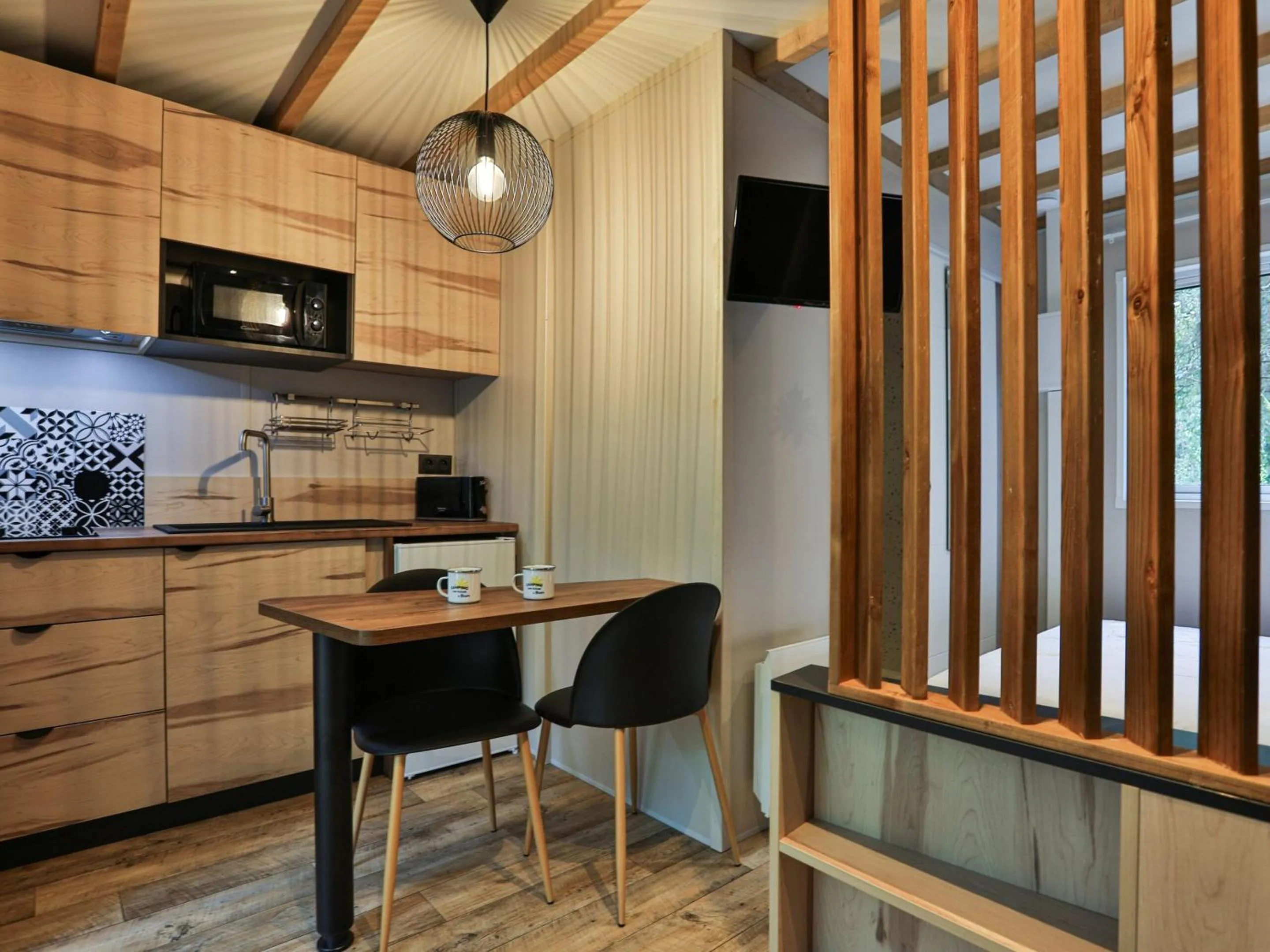 Kitchen or kitchenette in Camping Les Dunes