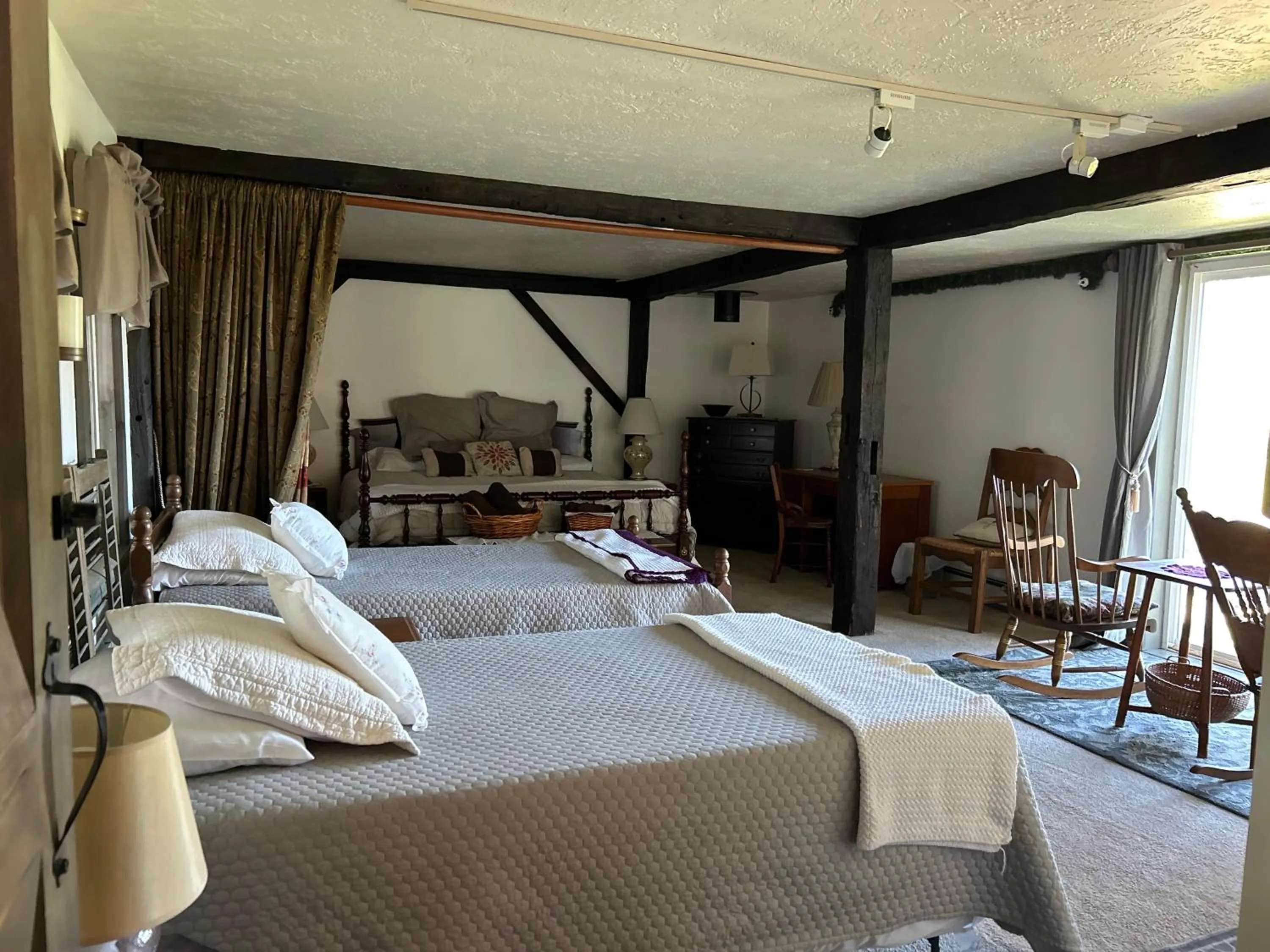 Bed in Timber Post Bed & Breakfast