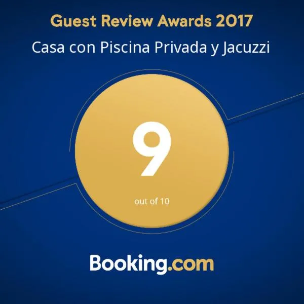 Certificate/Award in Casa con Piscina Privada y Jacuzzi