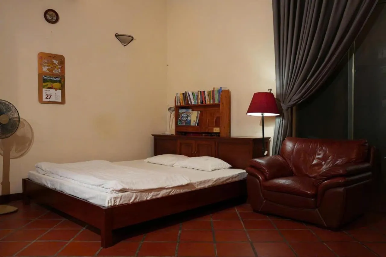 Bed in French-styled house