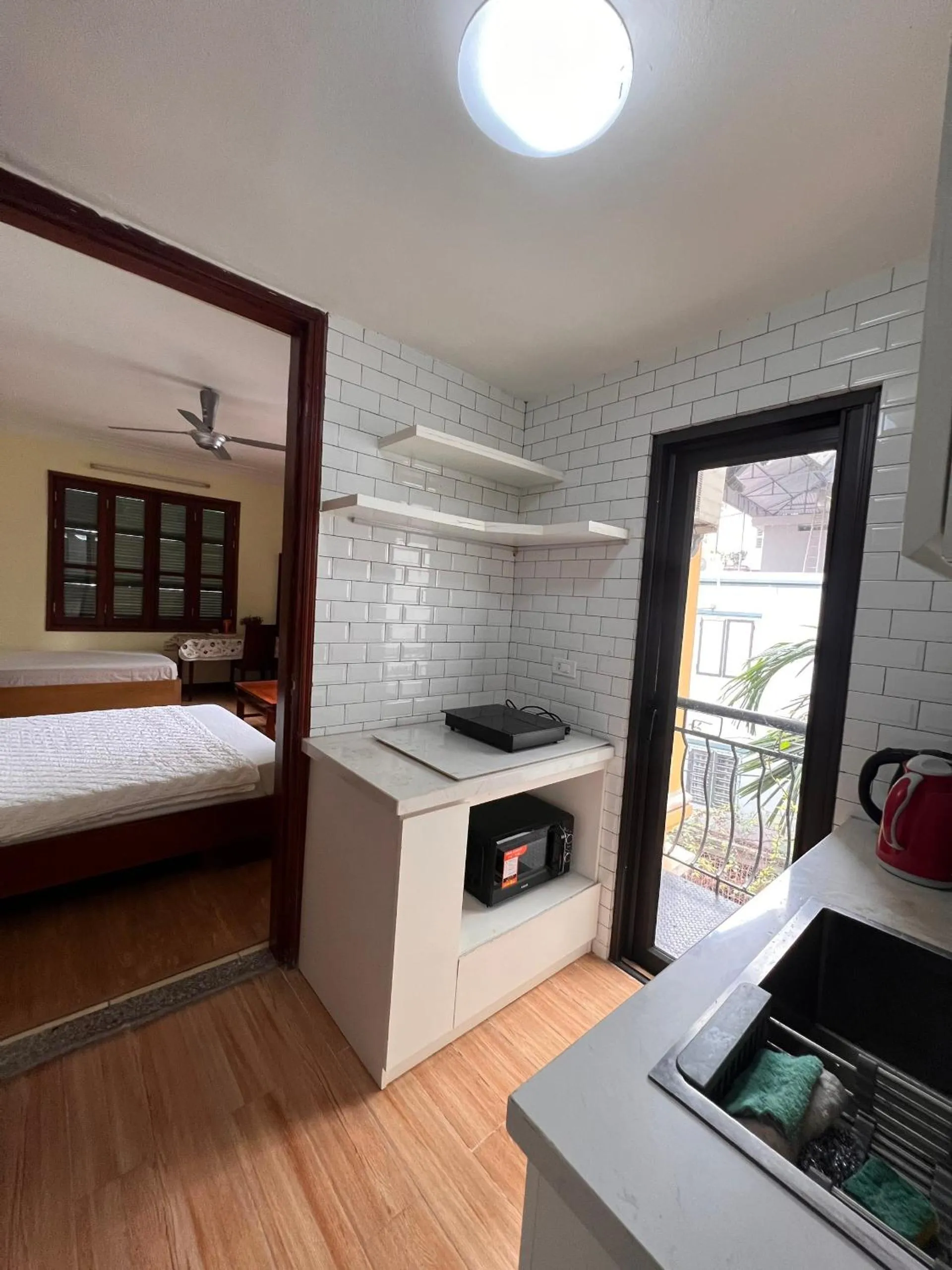 Bed in French-styled house