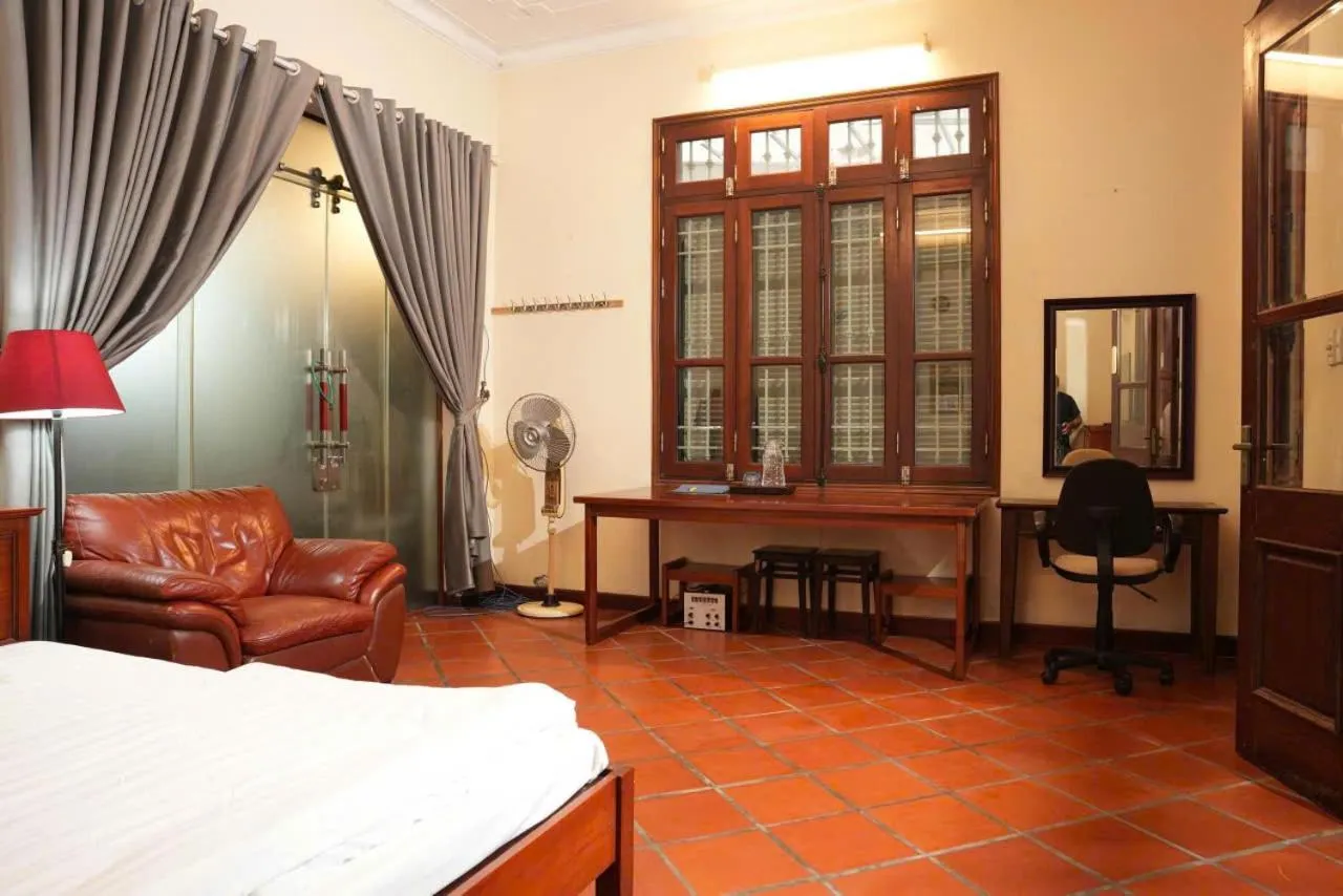 Bed in French-styled house