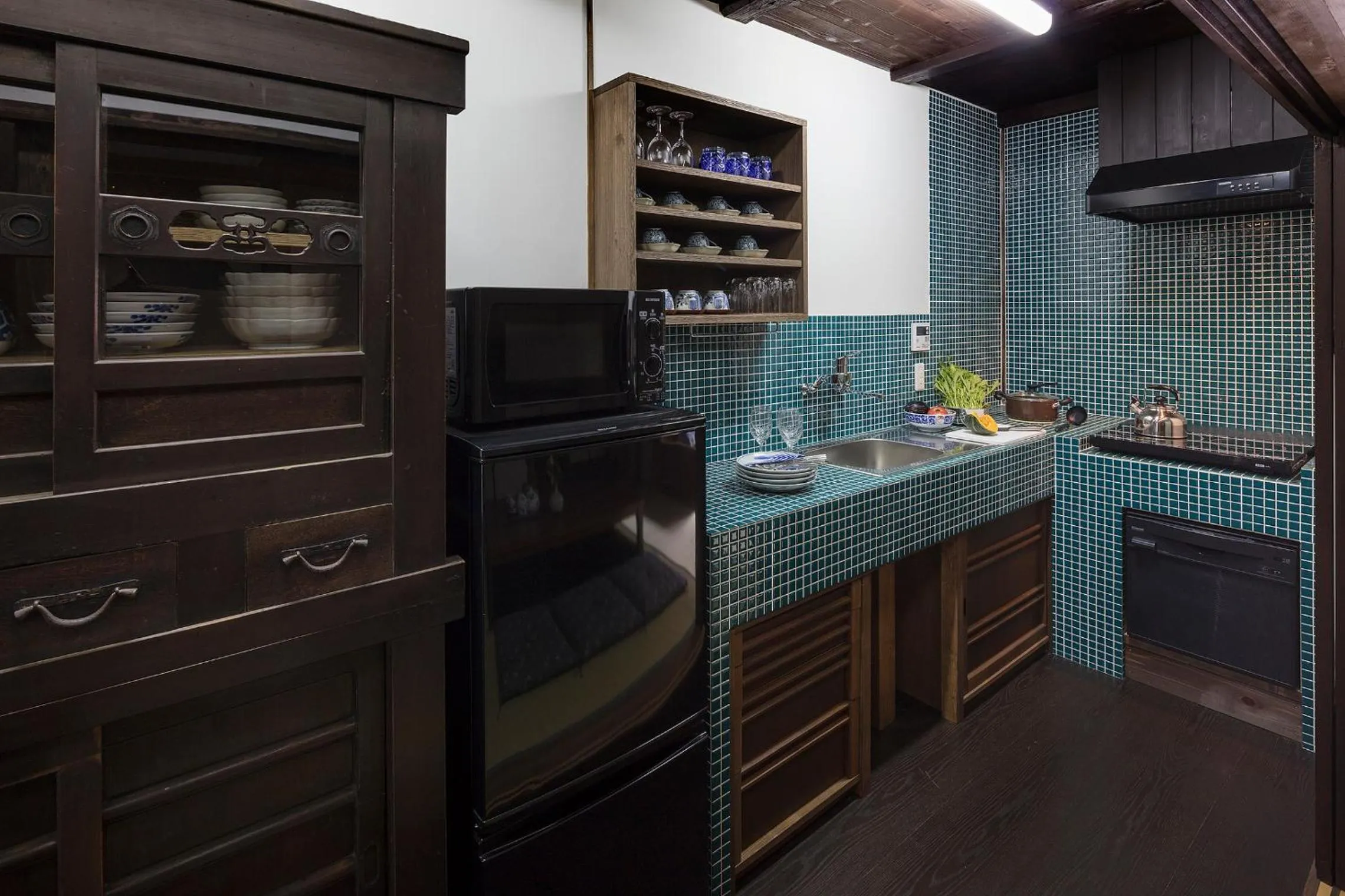 Kitchen or kitchenette in Garaku an Machiya House