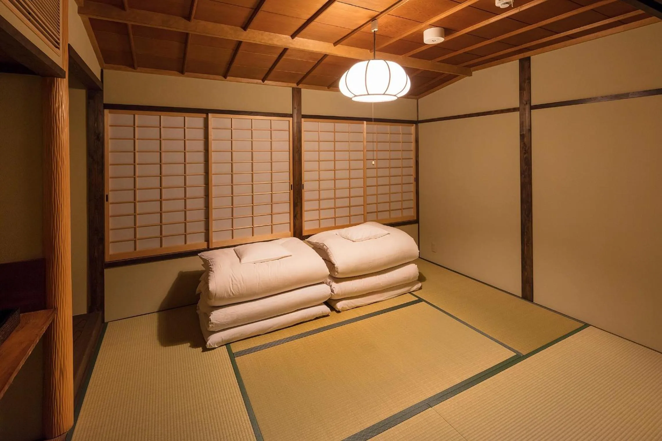 Bed in Garaku an Machiya House