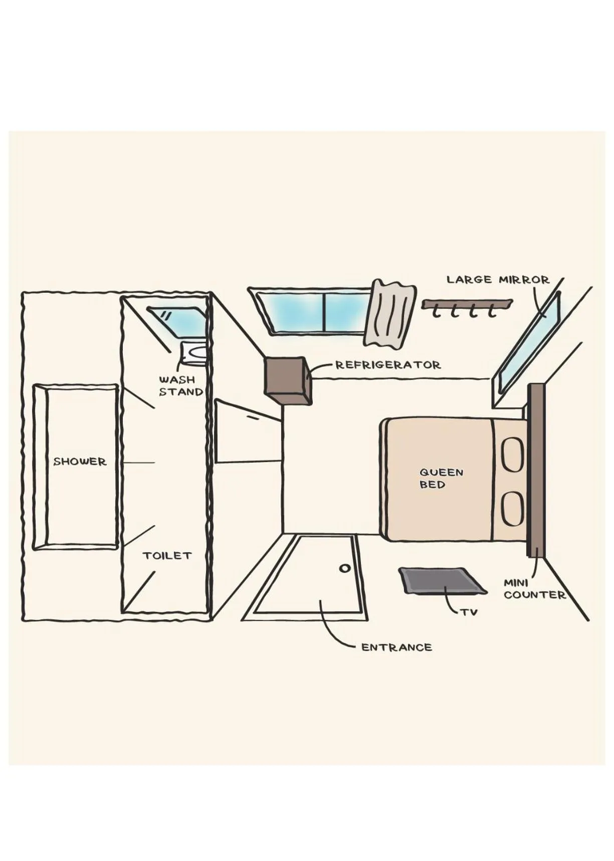Photo of the whole room in Grids Sapporo Hotel&Hostel