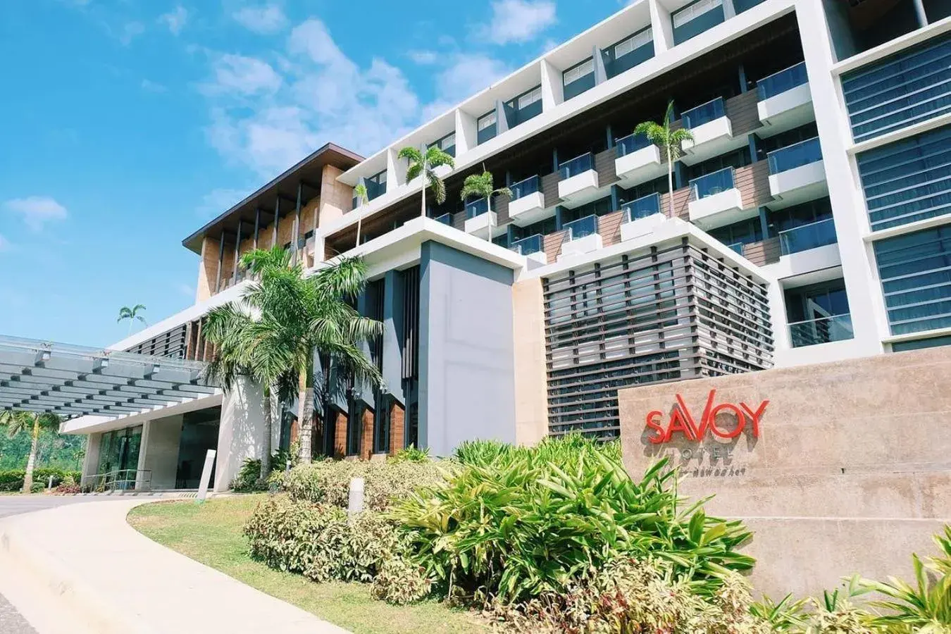 Facade/entrance in Savoy Hotel Boracay near Newcoast Beach Facade/entrance in Savoy Hotel Boracay near Newcoast Beach