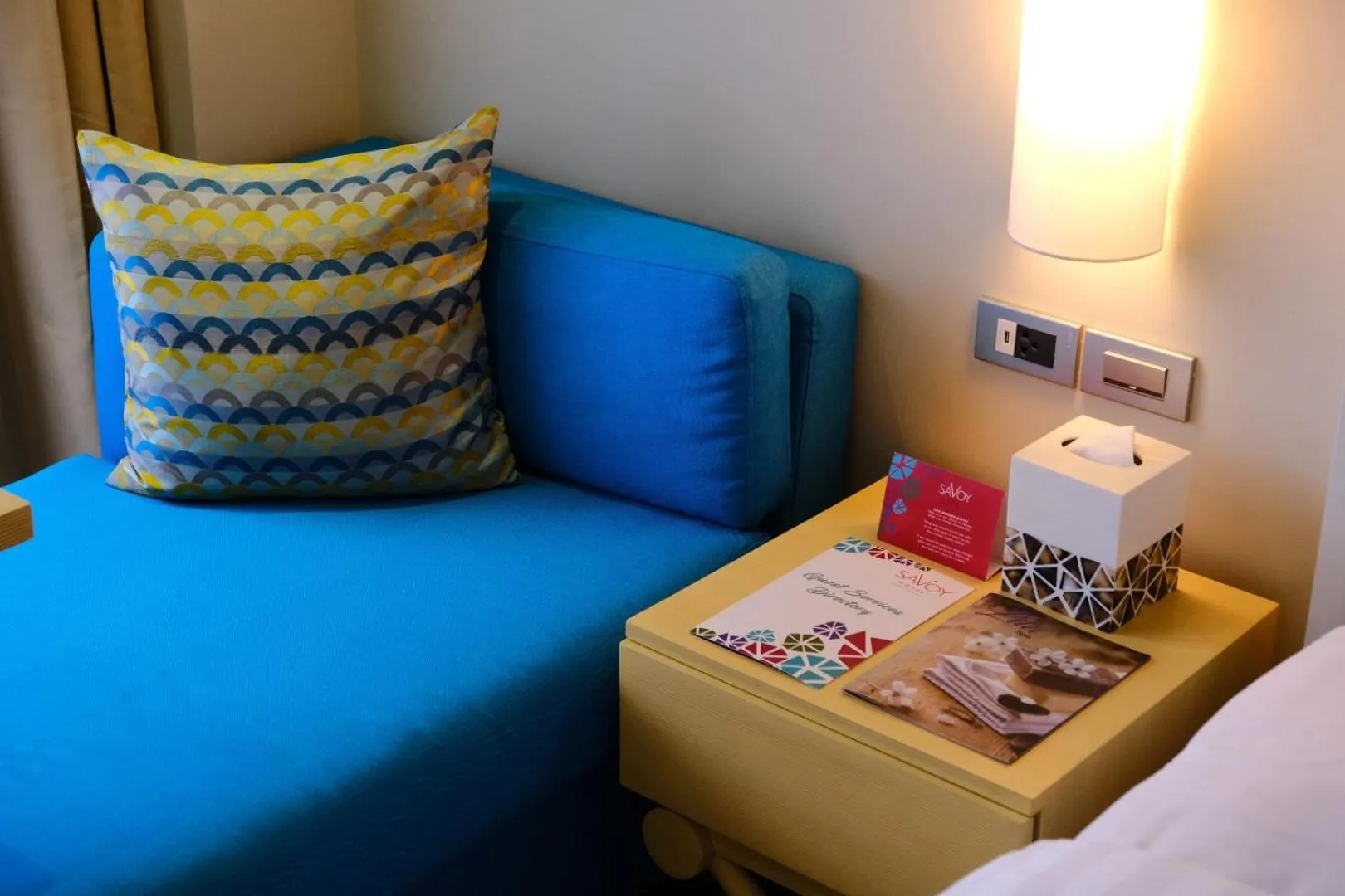 Seating area, Bed in Savoy Hotel Boracay near Newcoast Beach