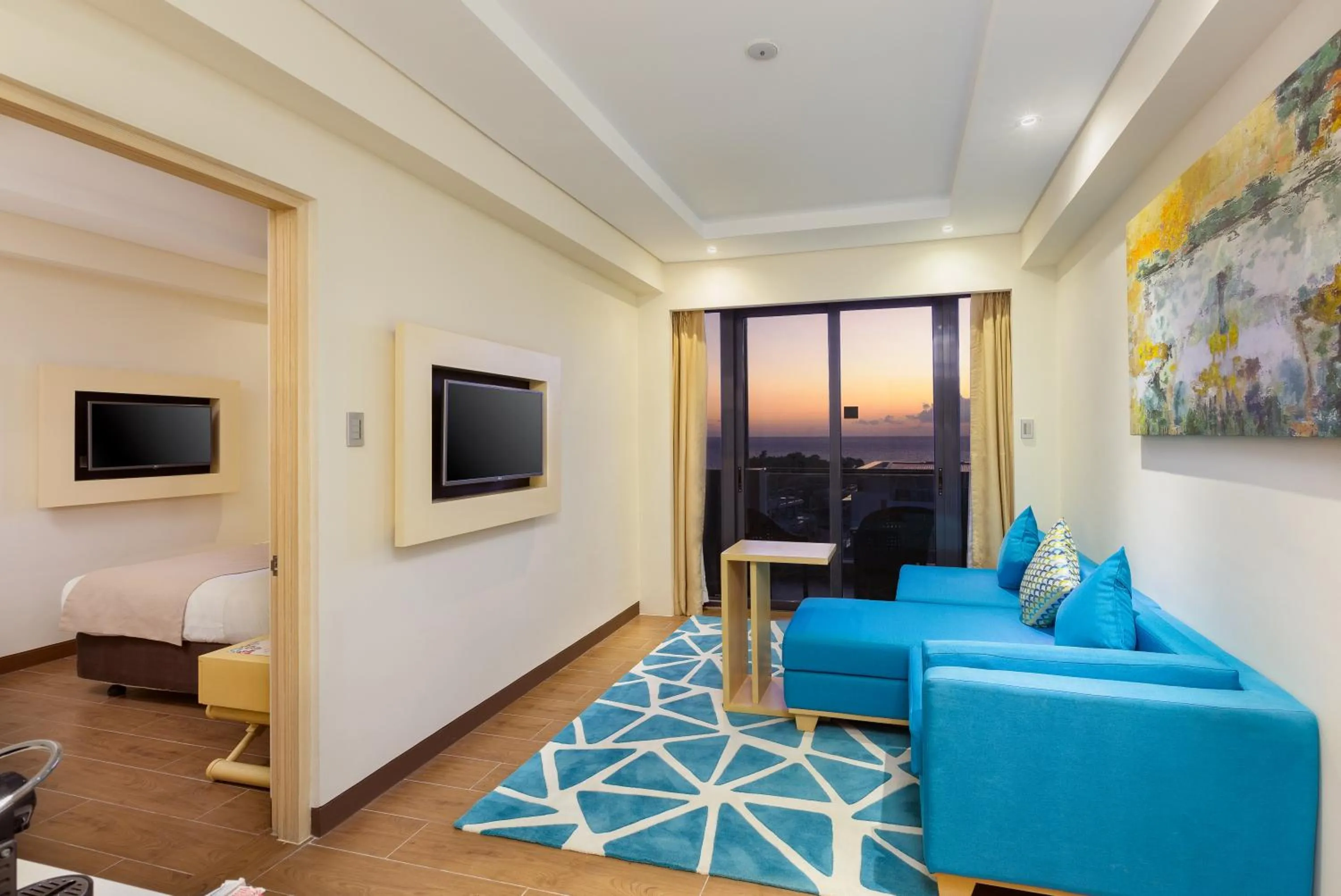 Living room in Savoy Hotel Boracay near Newcoast Beach