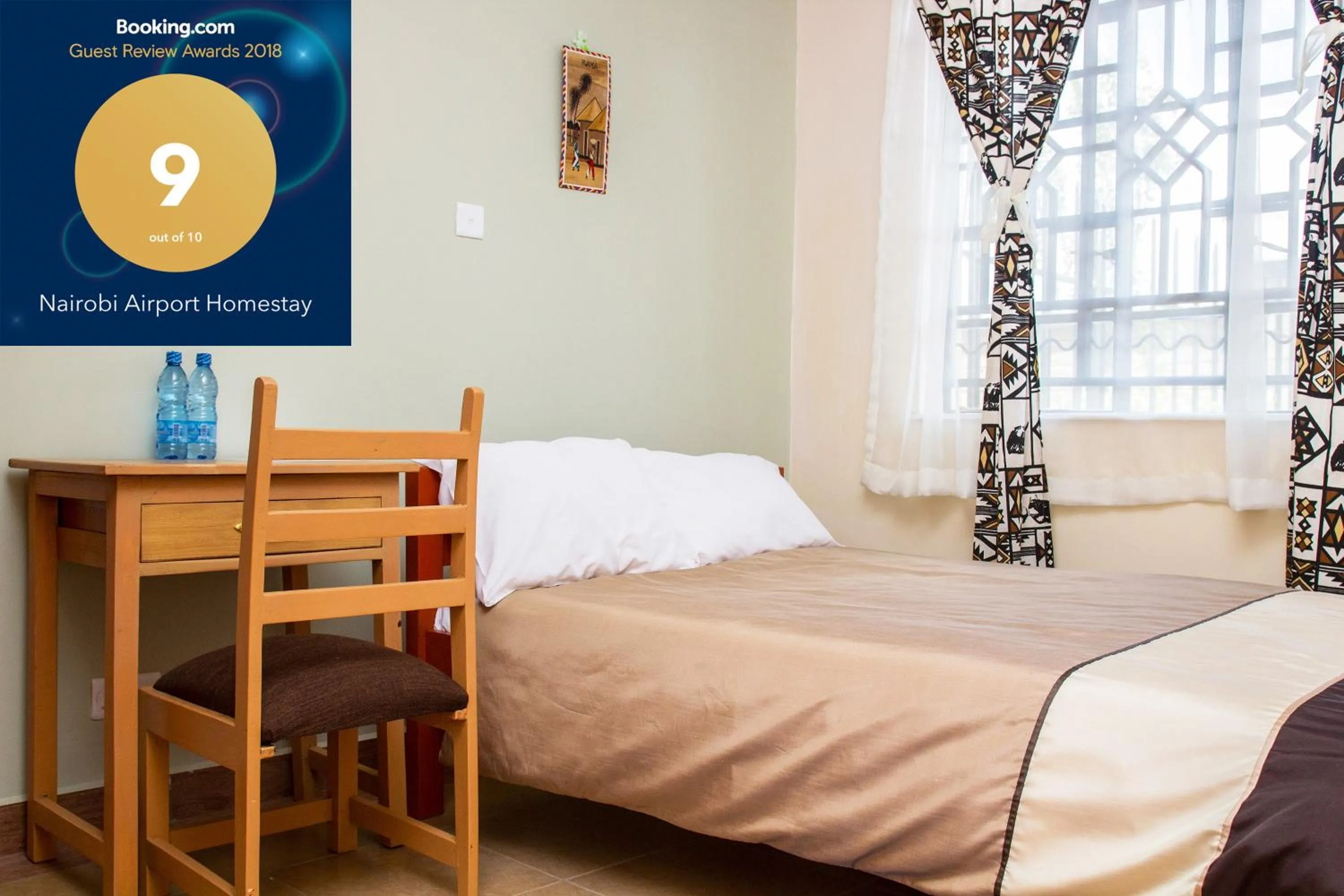 Bed in Nairobi Airport Apartments