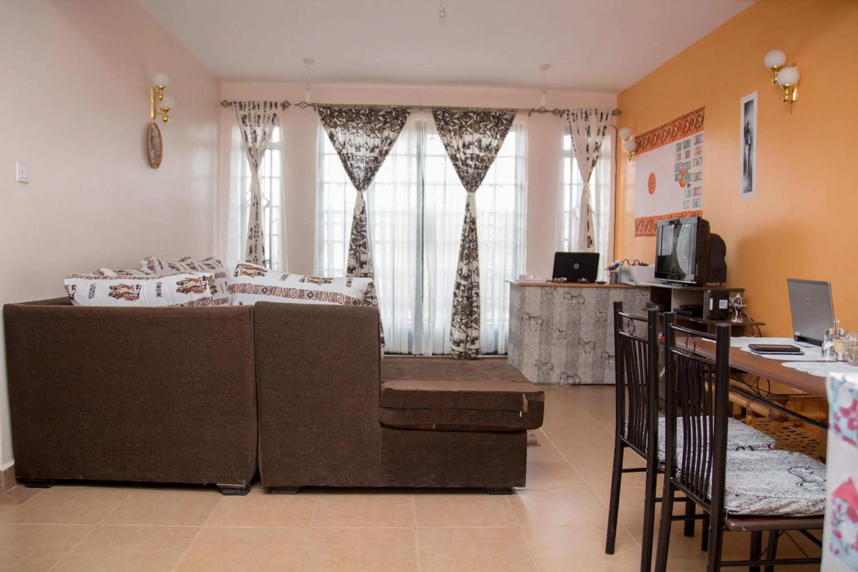 Communal lounge/ TV room in Nairobi Airport Apartments