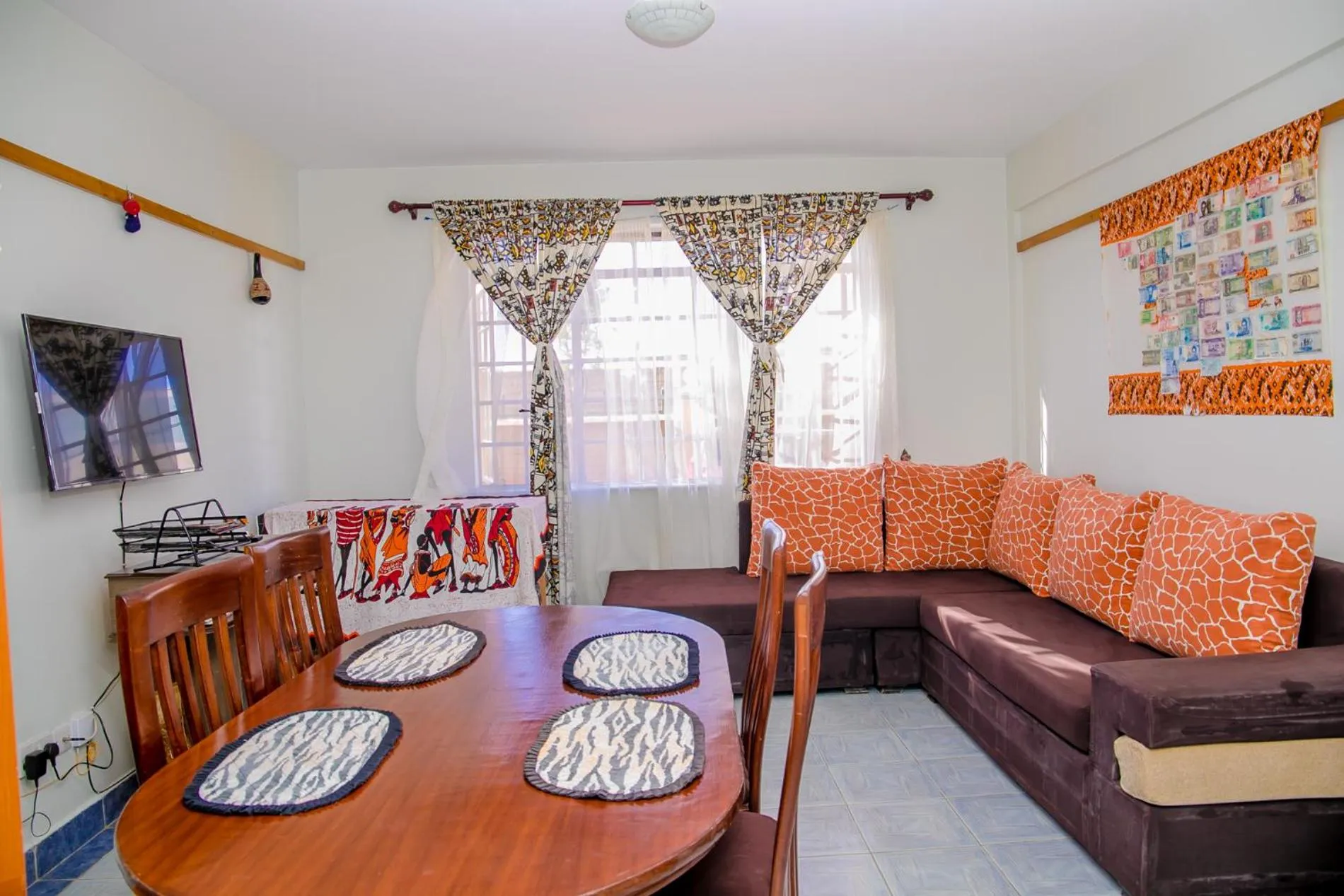 Living room in Nairobi Airport Apartments