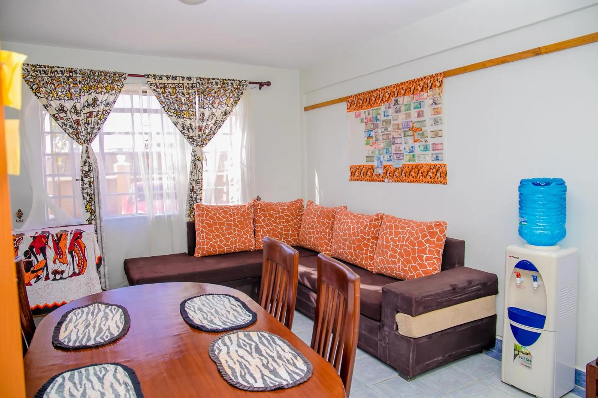 Seating area in Nairobi Airport Apartments