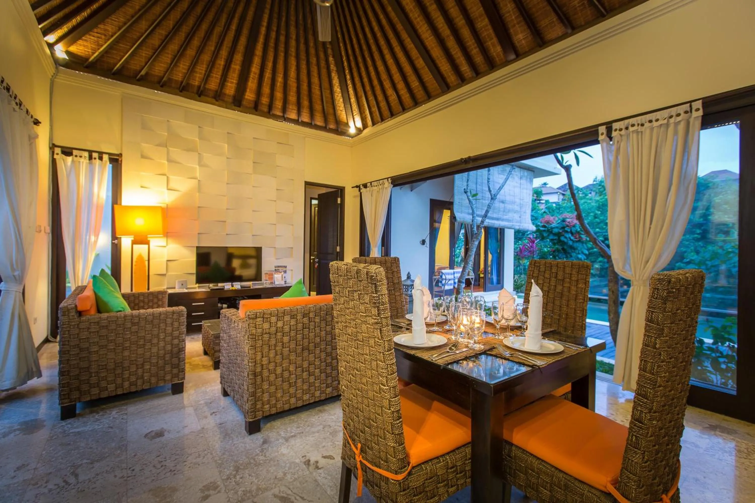 Dining area in The Reika Villas by Nagisa Bali