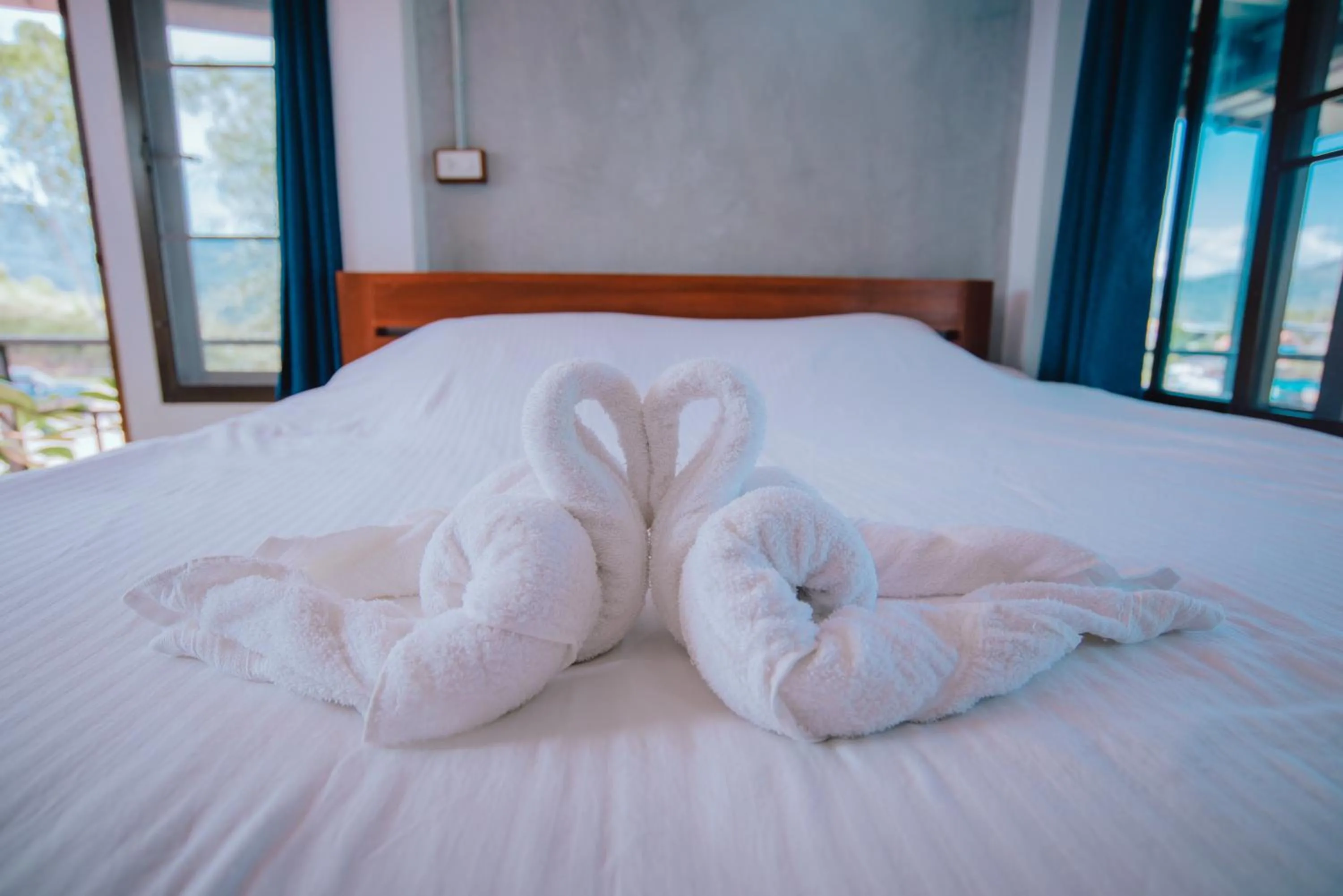 Bed in Ob-Oon Khao Kho Resort