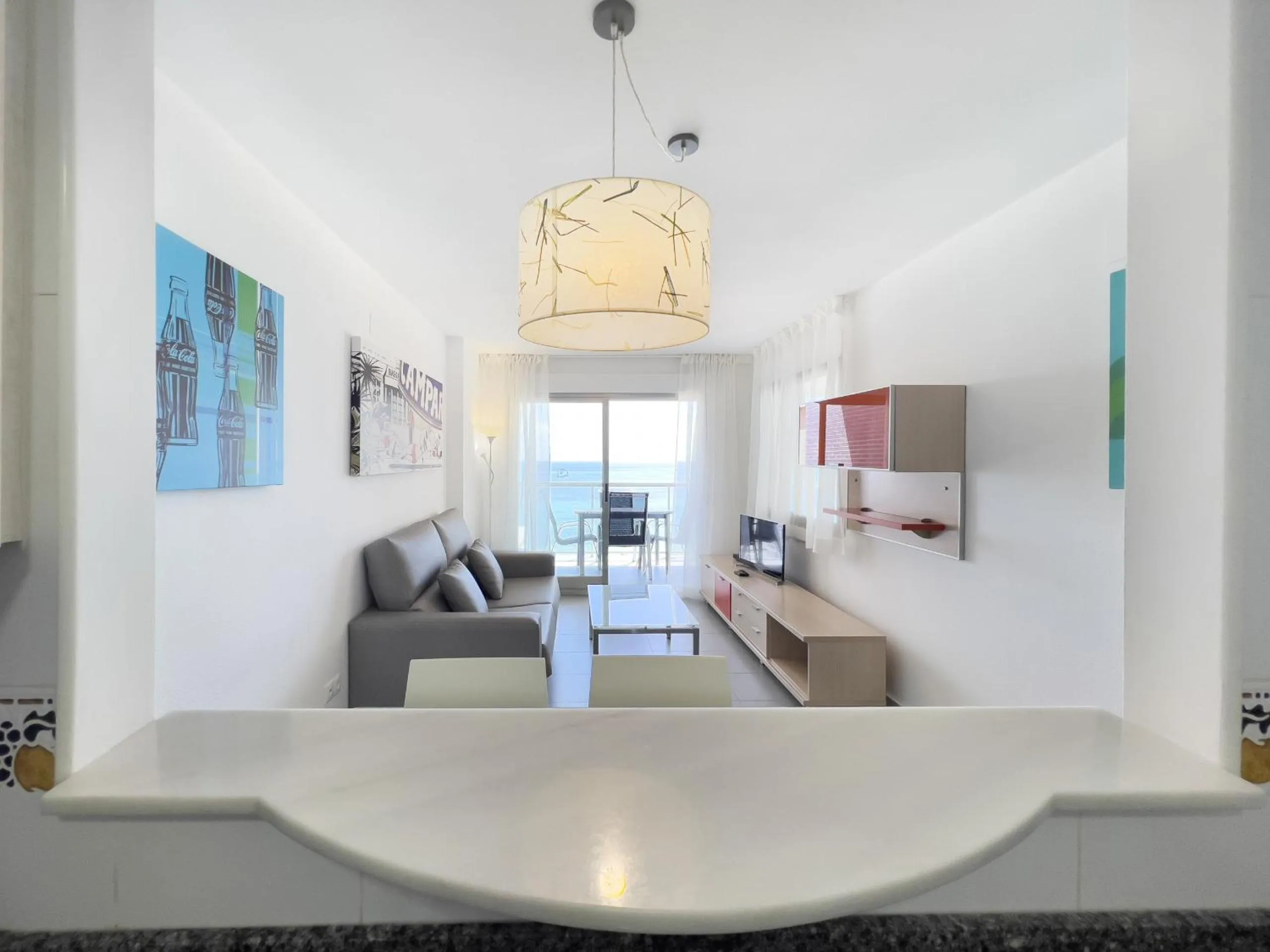 Kitchen or kitchenette in Apartamentos Hipocampos Calpe Rent Apart